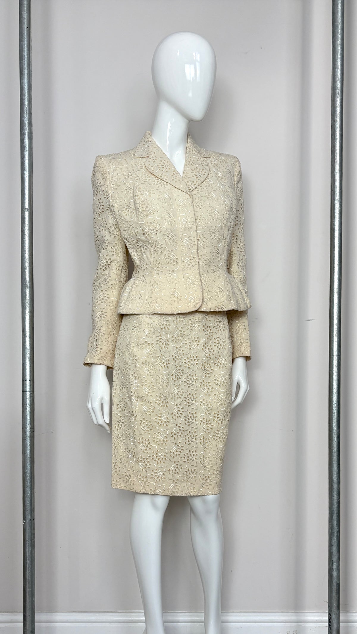 John Galliano S/S 1996 'L'cole de Danse' collection broderie anglaise suit
