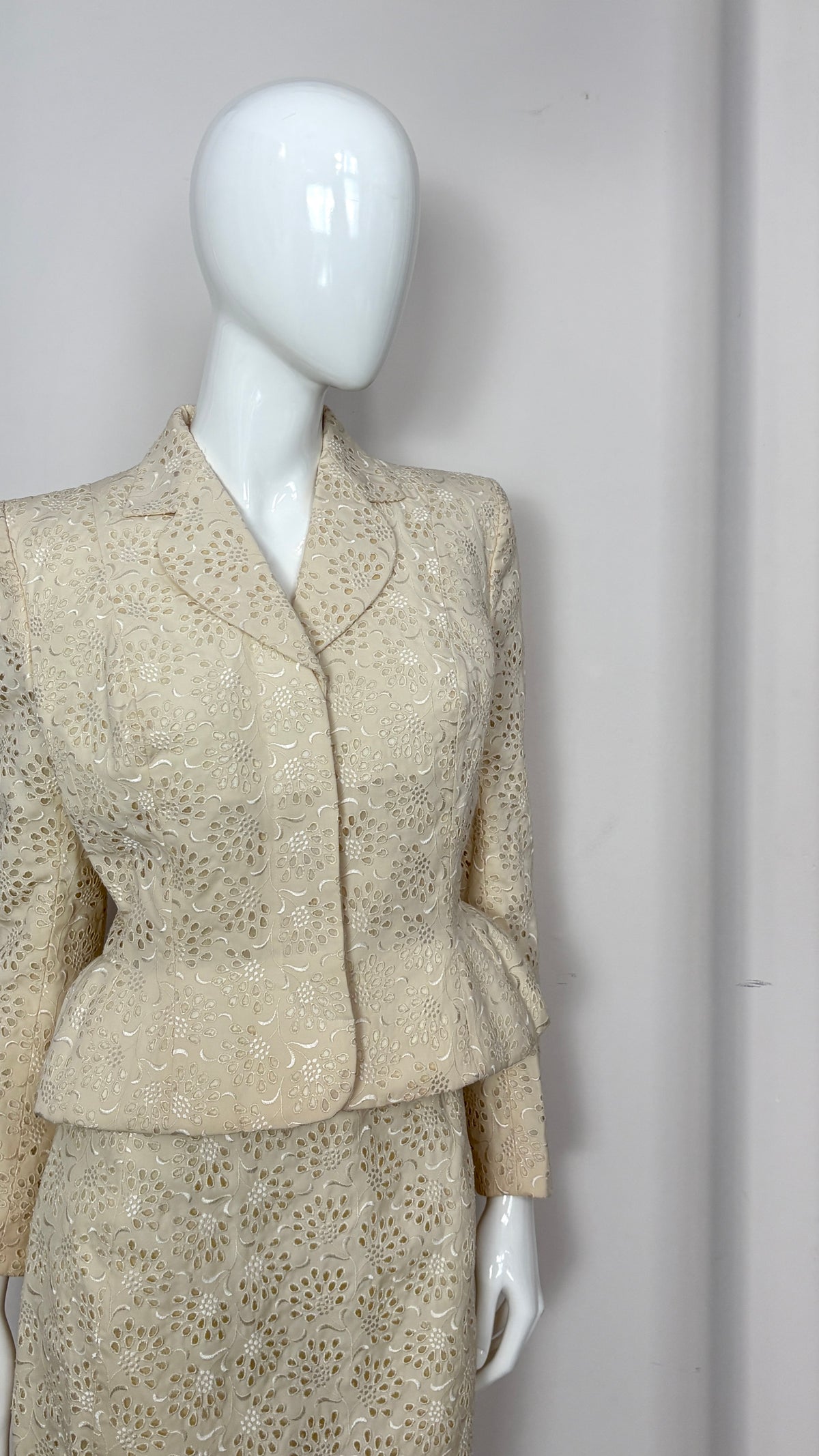 John Galliano S/S 1996 'L'cole de Danse' collection broderie anglaise suit