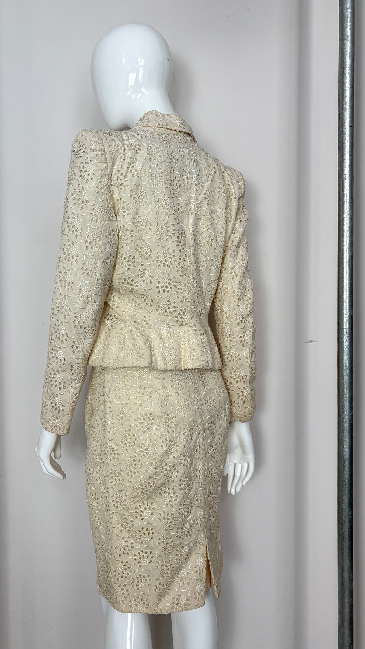 John Galliano S/S 1996 'L'cole de Danse' collection broderie anglaise suit