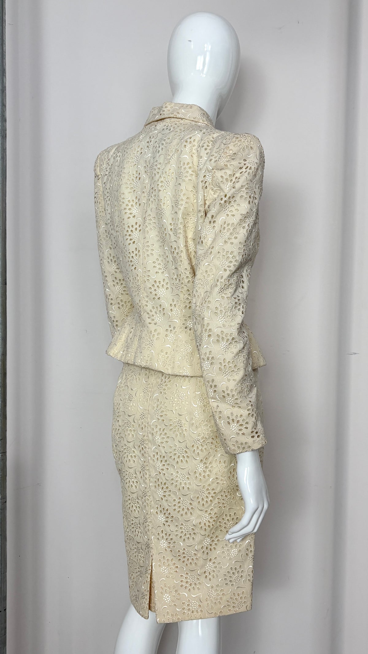John Galliano S/S 1996 'L'cole de Danse' collection broderie anglaise suit
