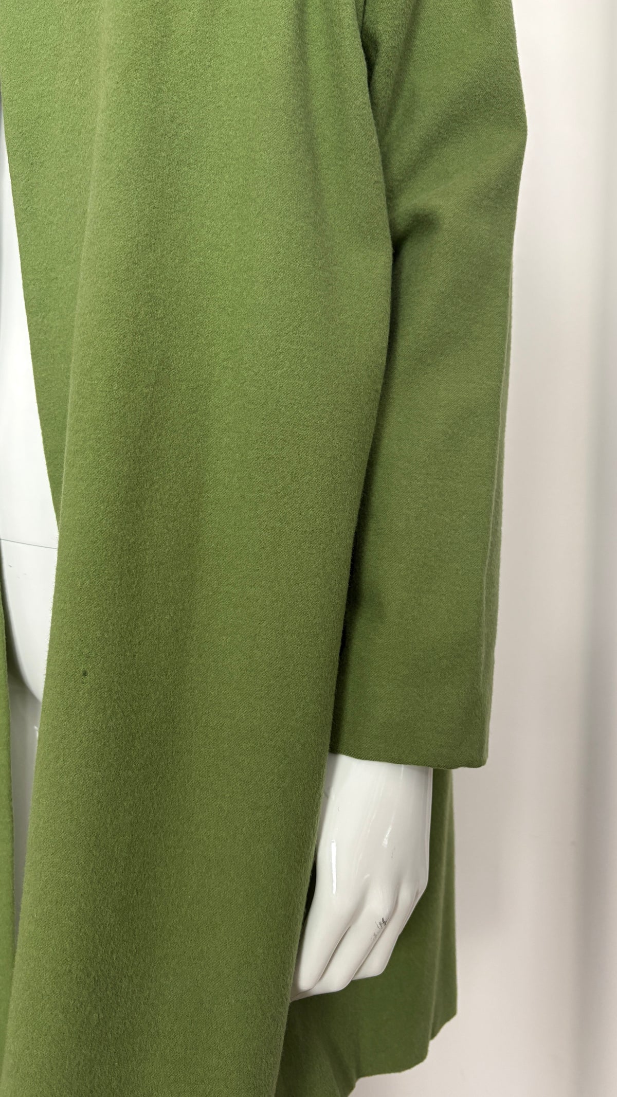 Sybilla pea green wool coat