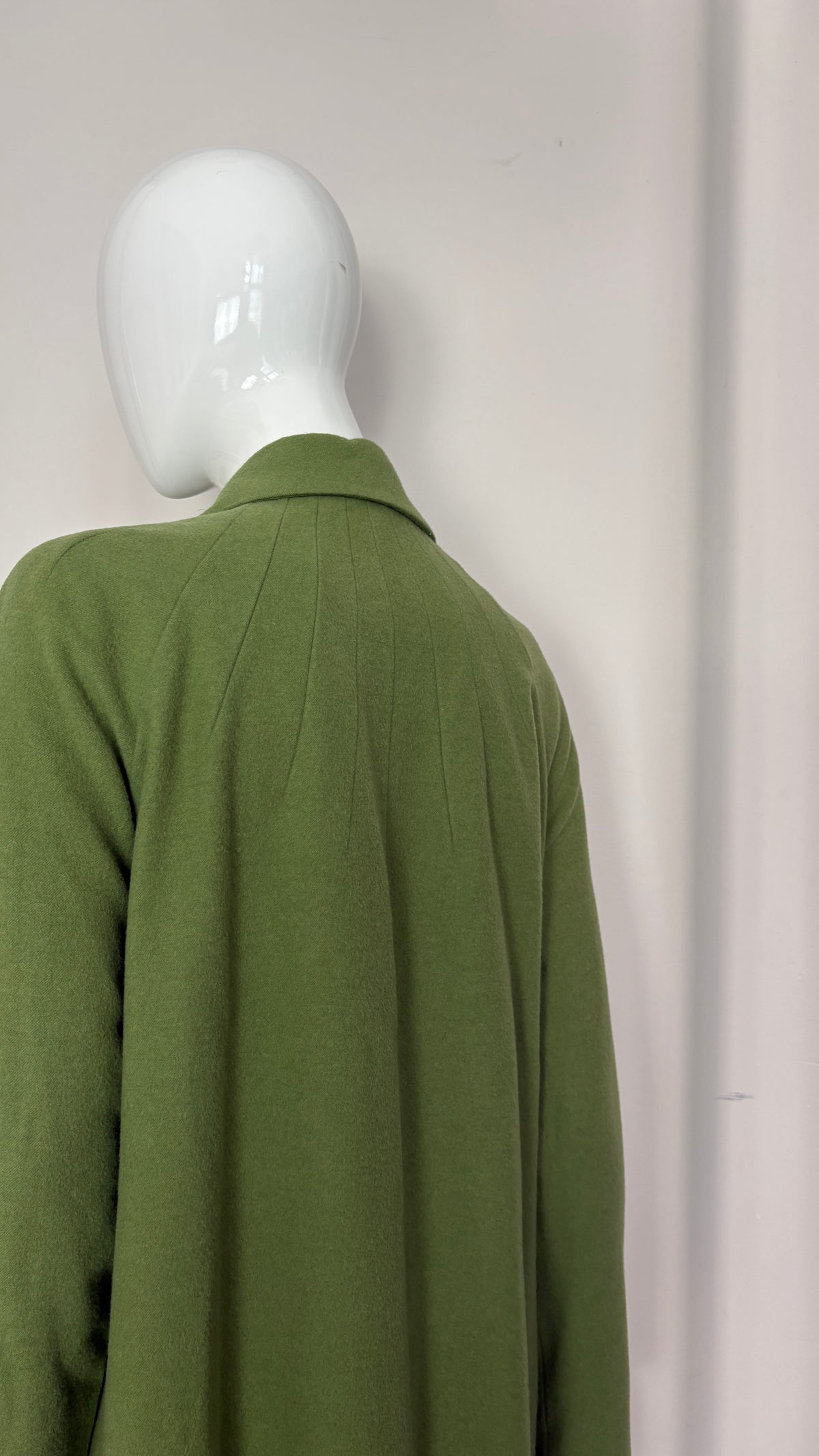 Sybilla pea green wool coat