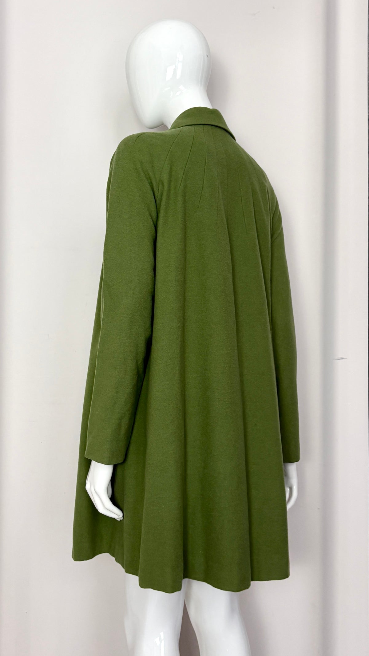 Sybilla pea green wool coat
