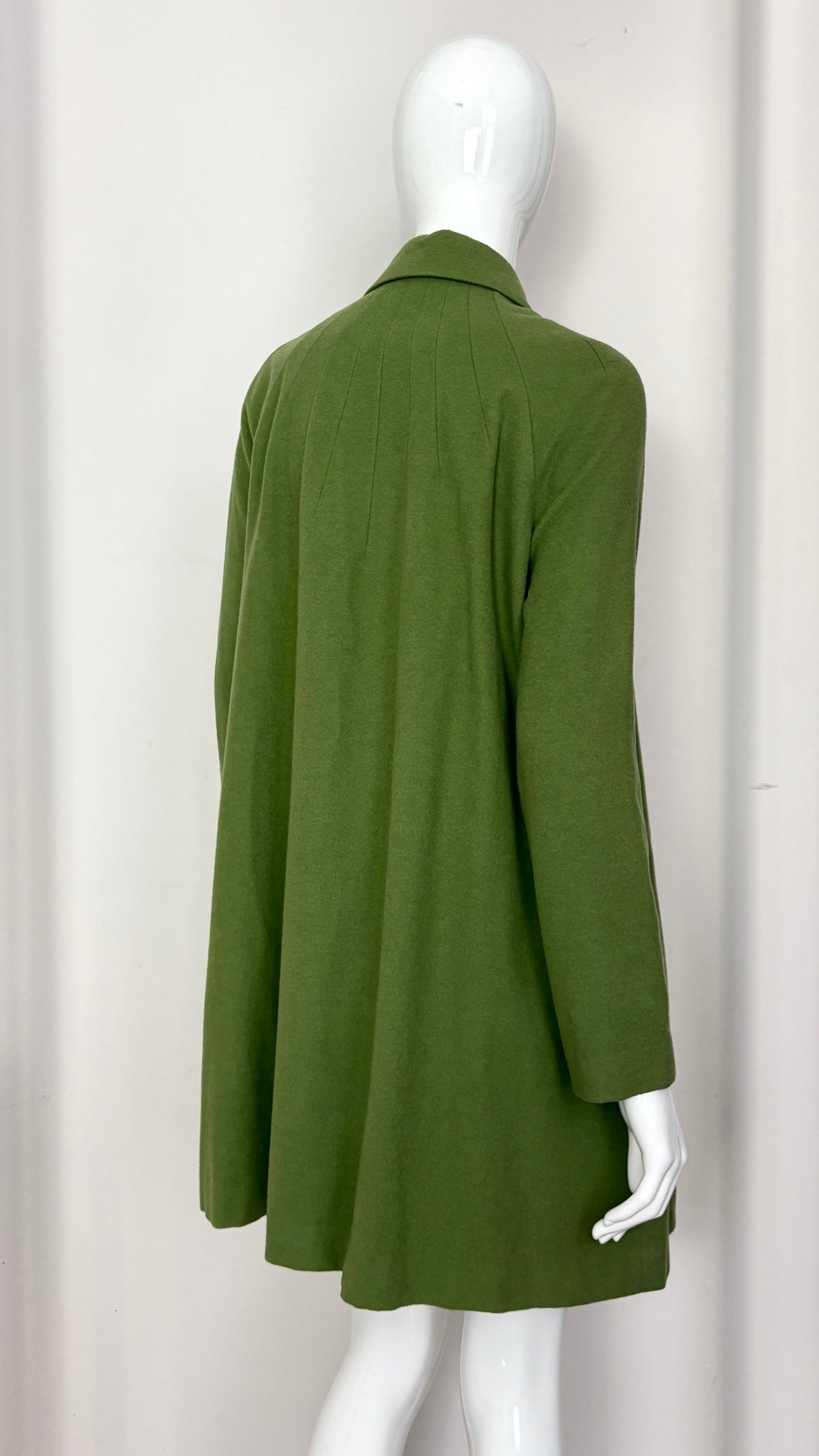 Sybilla pea green wool coat