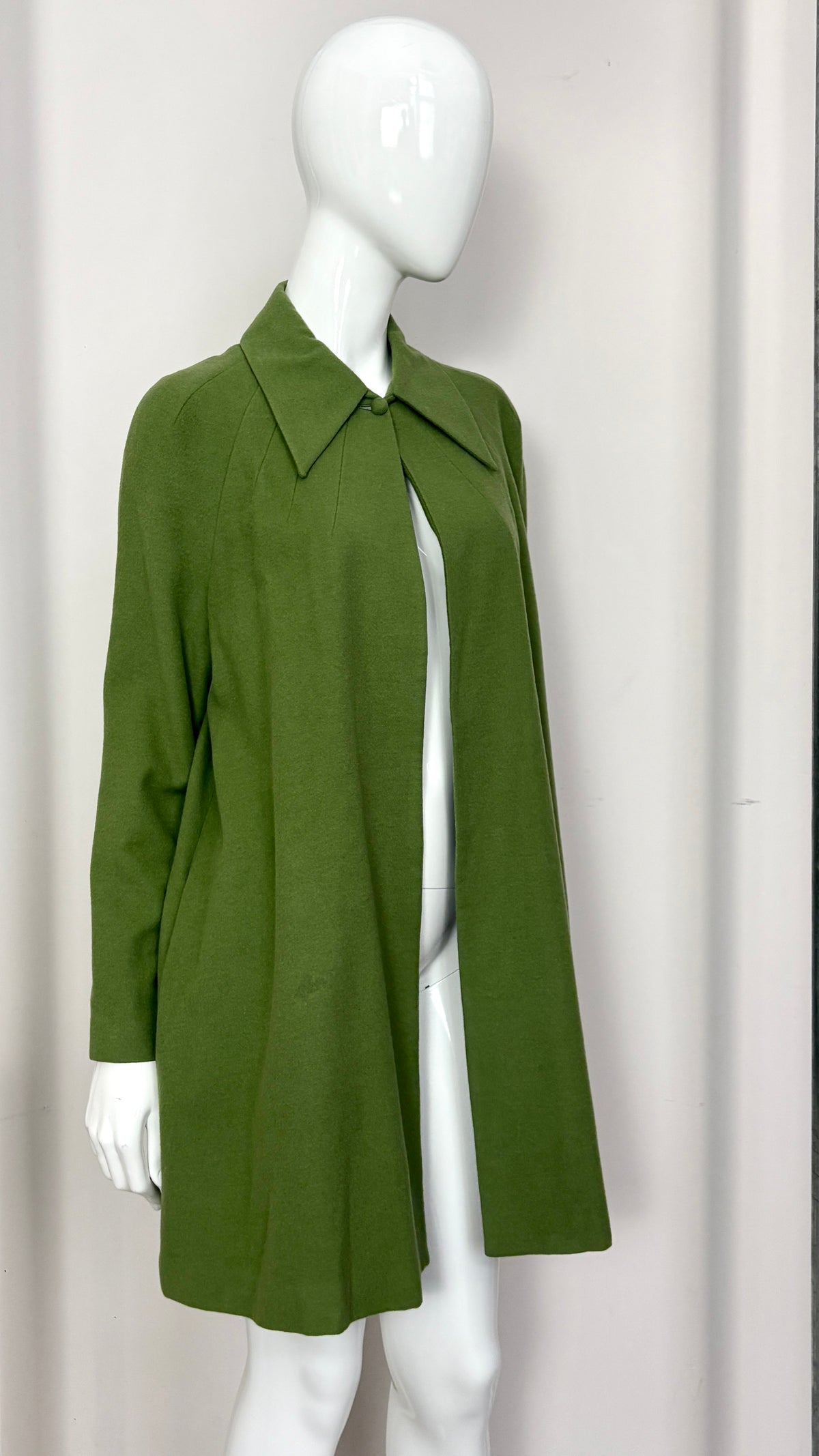 Sybilla pea green wool coat