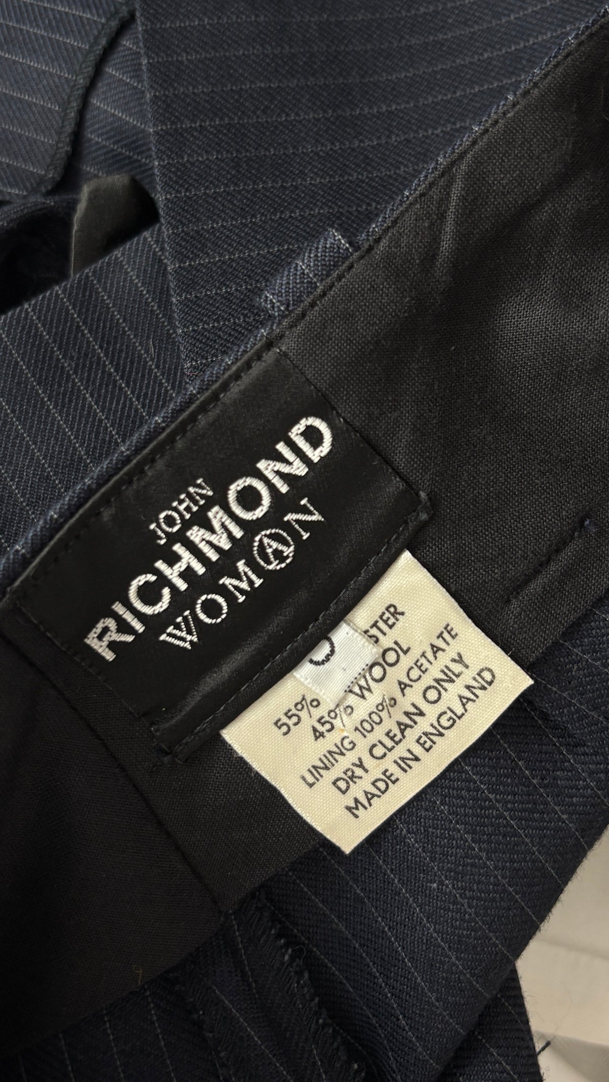 John Richmond hells angels pinstripe and leather tailored suit
