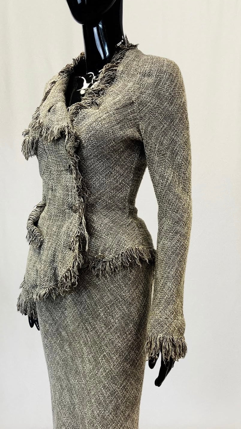 Vivienne Westwood S/S 1997 'Vive la bagatelle' fringe suit ensemble