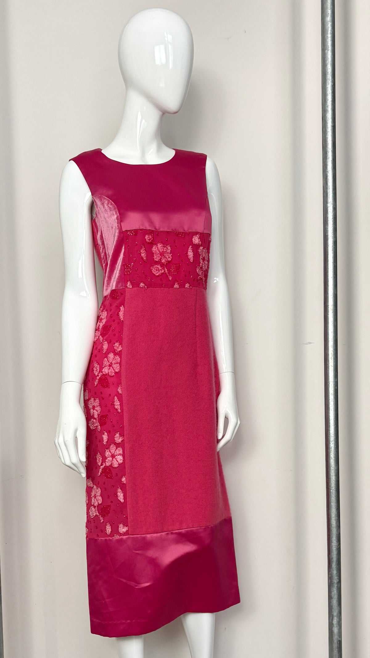 Comme des Garcons tricot A/W 1999 patchwork mixed material dress