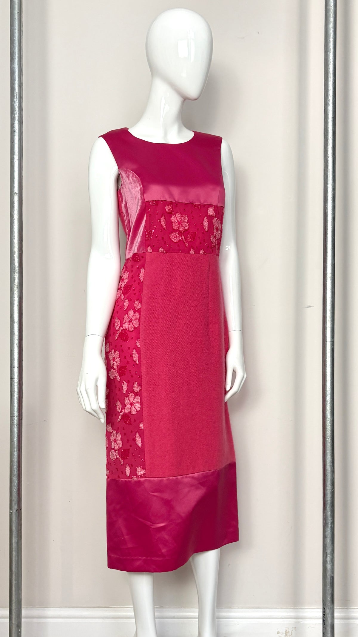 Comme des Garcons tricot A/W 1999 patchwork mixed material dress