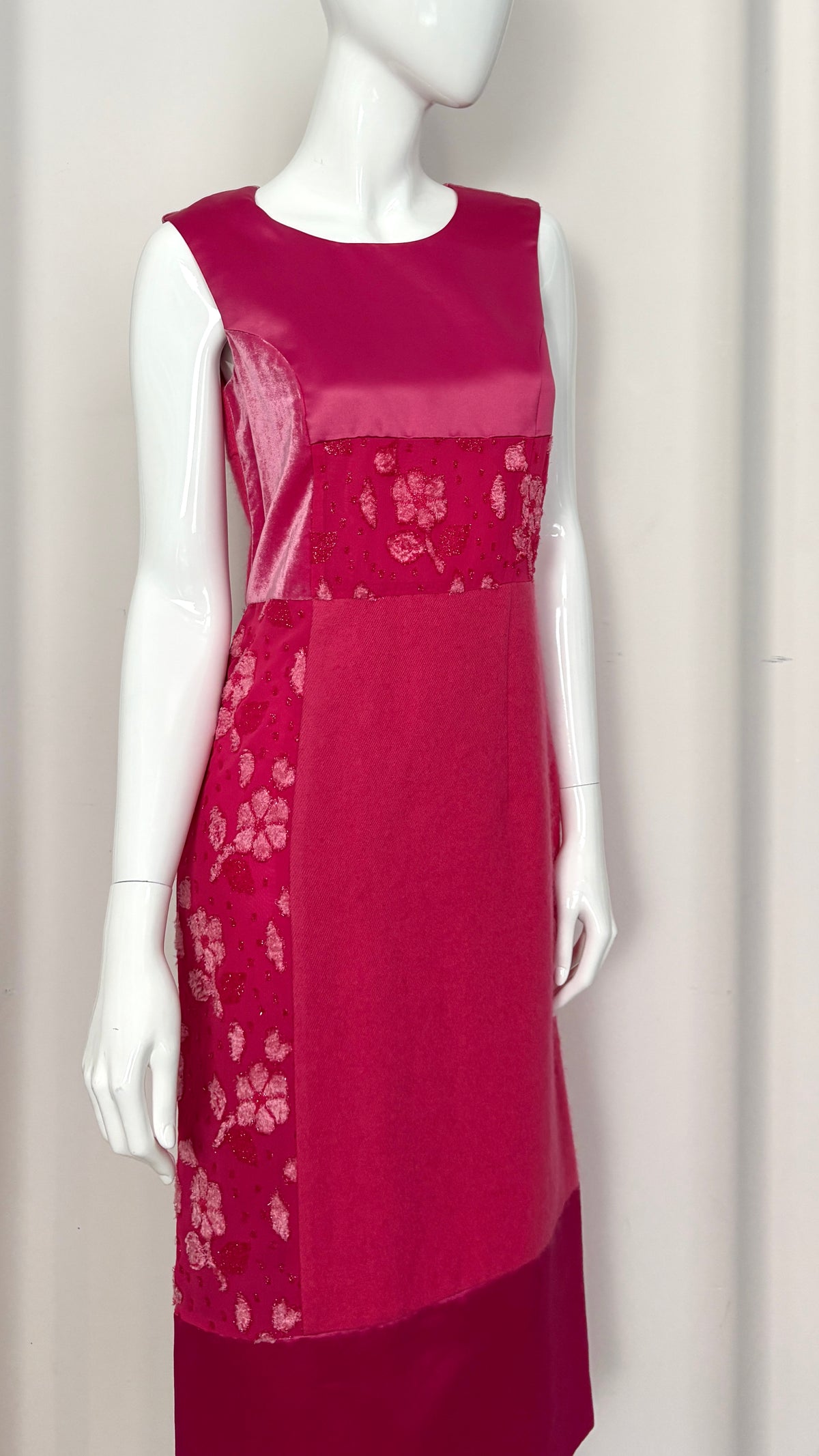 Comme des Garcons tricot A/W 1999 patchwork mixed material dress