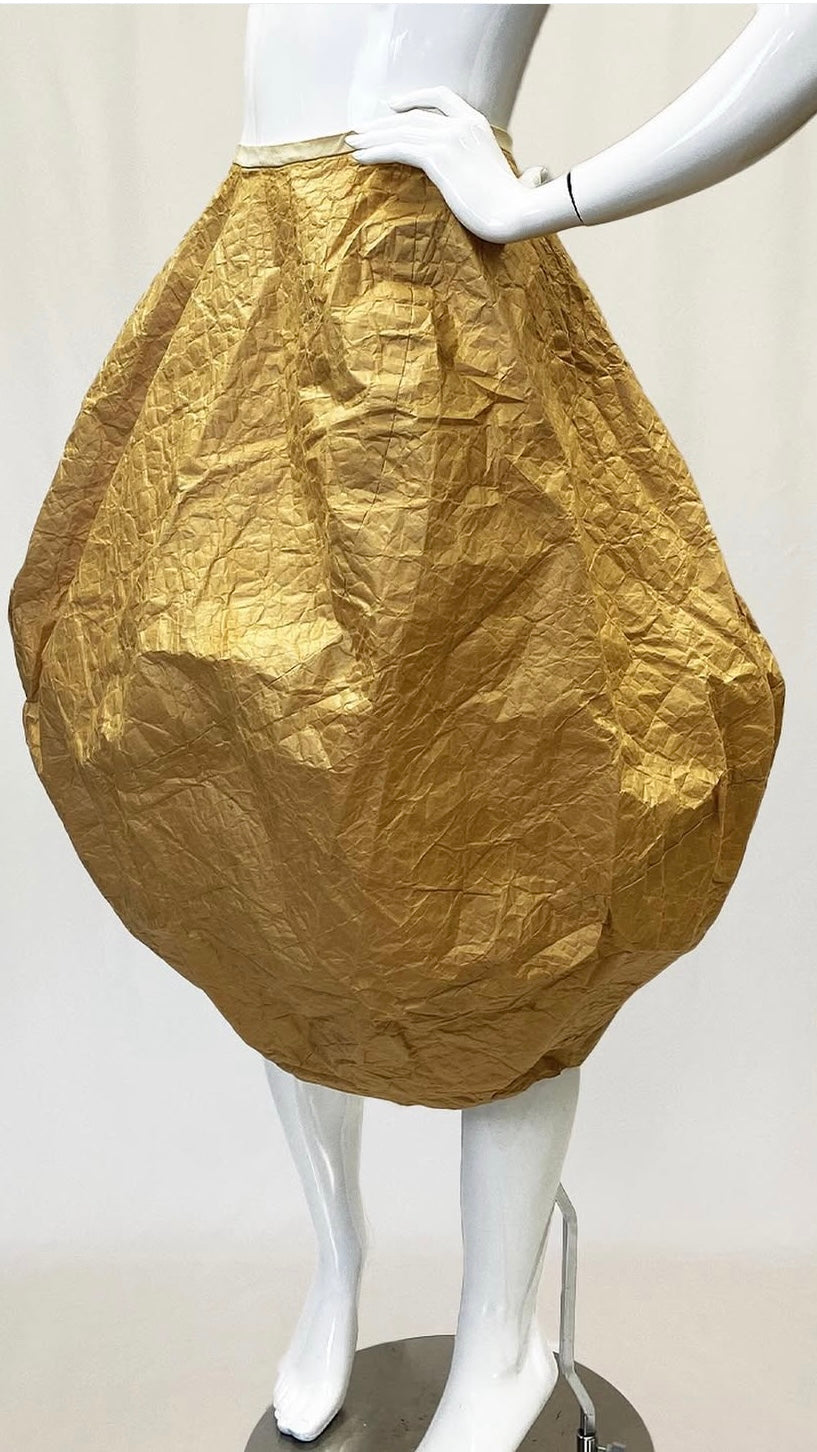 Comme des Garcons S/S 1997 'Body meets dress' paper skirt with envelope
