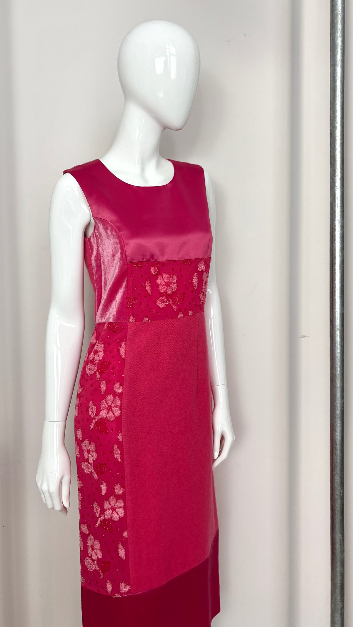 Comme des Garcons tricot A/W 1999 patchwork mixed material dress