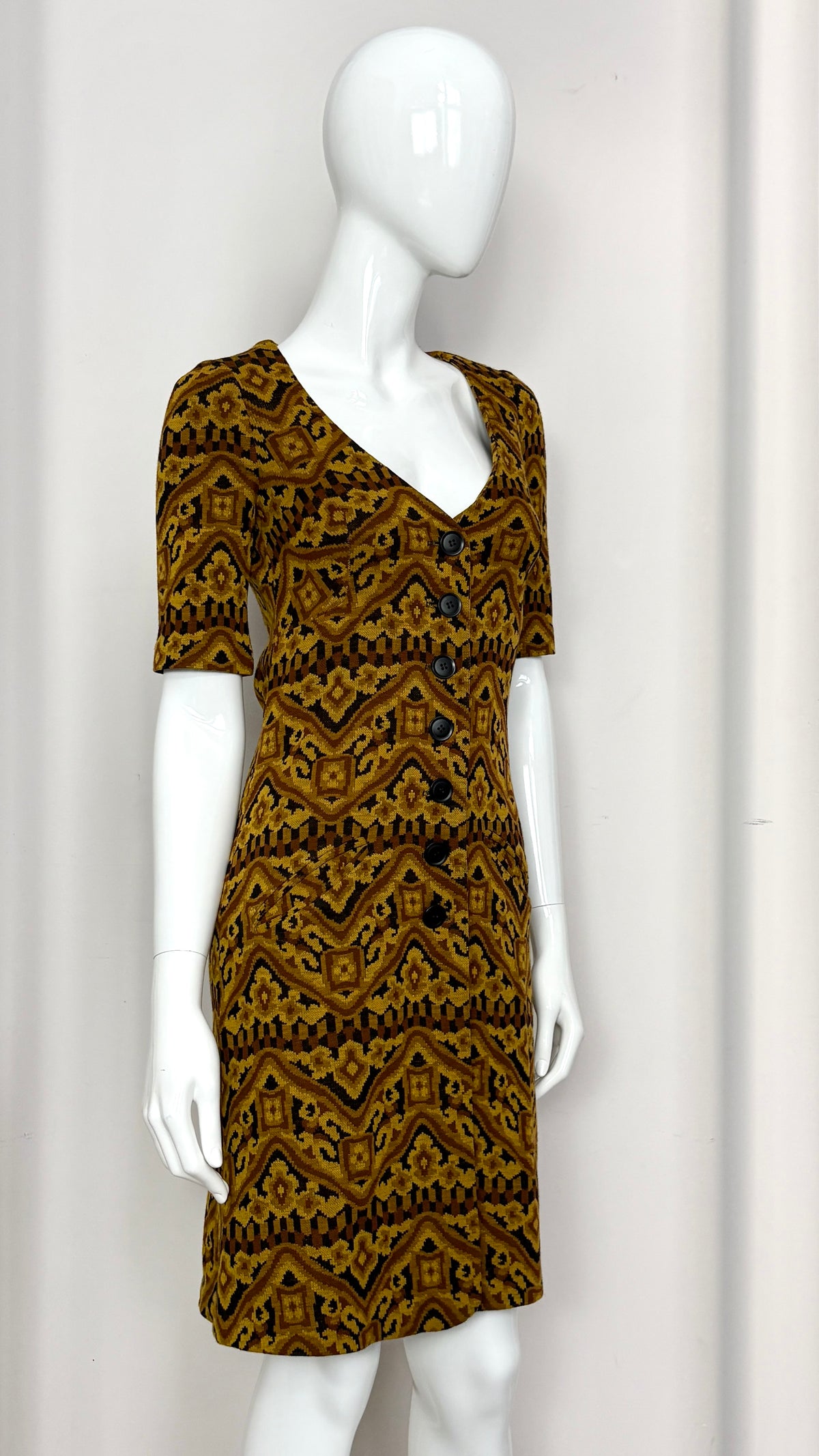Biba 1969 tapestry weave jersey dress
