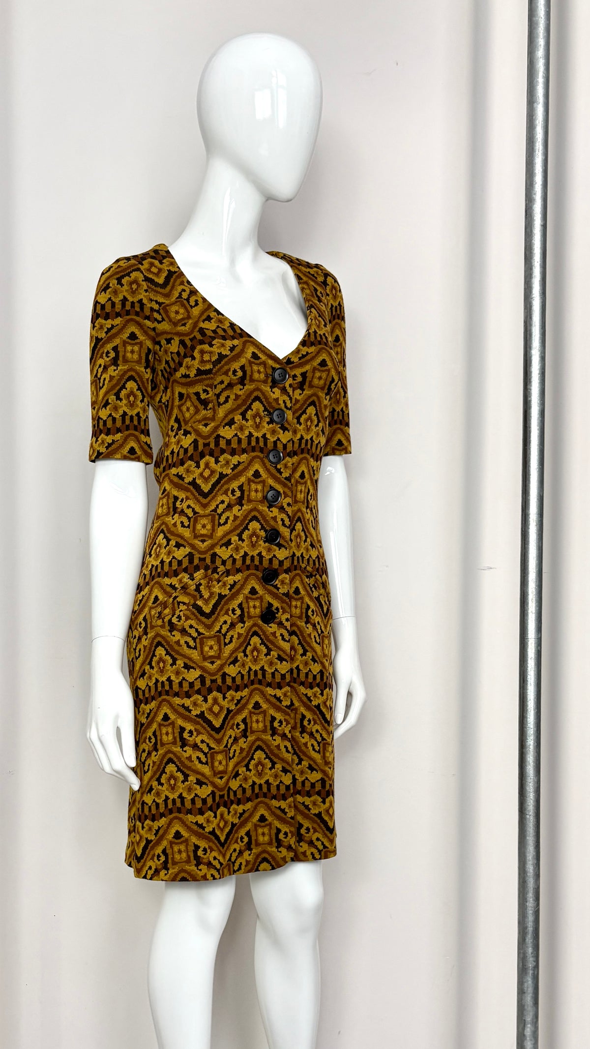 Biba 1969 tapestry weave jersey dress