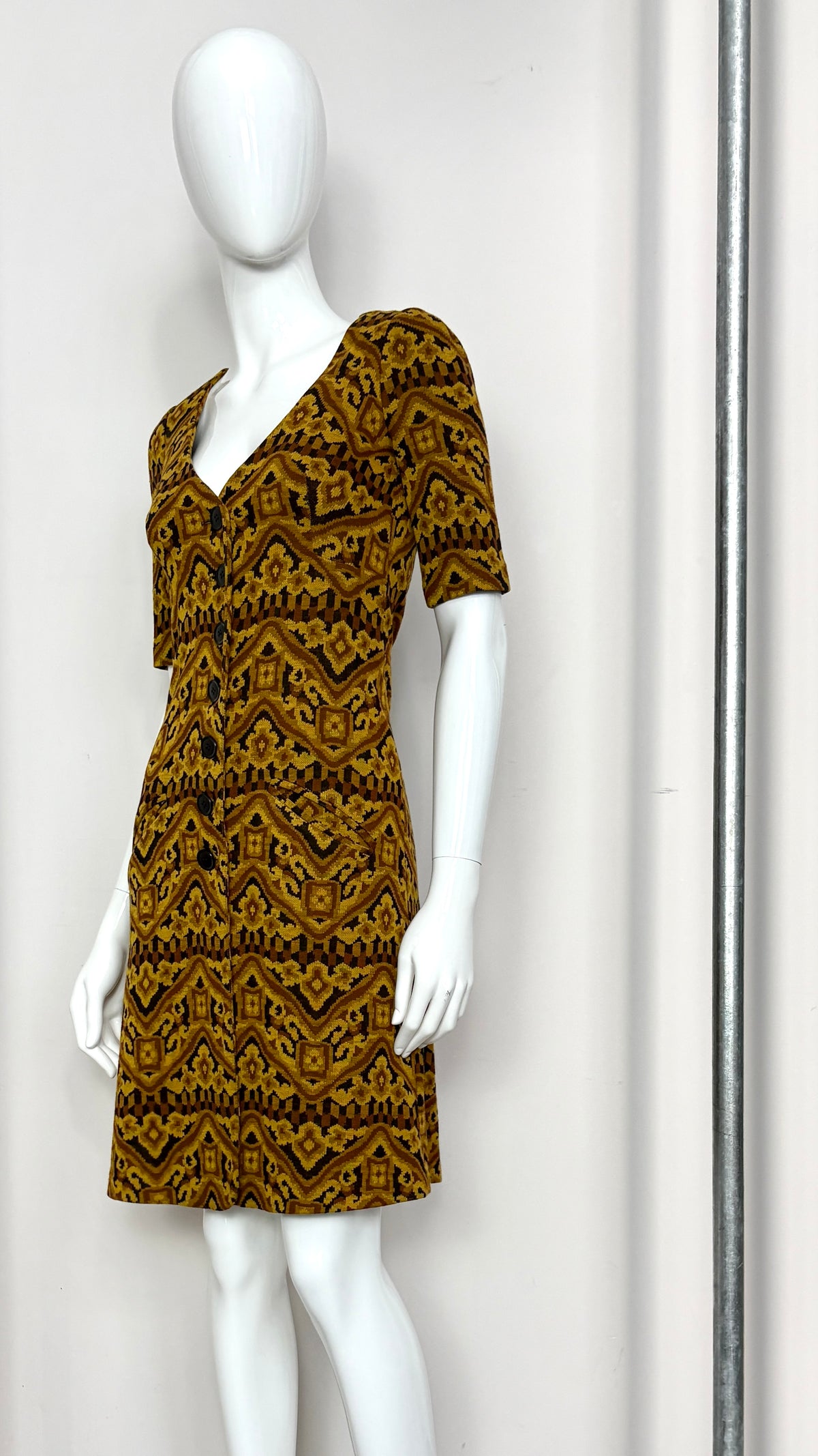 Biba 1969 tapestry weave jersey dress