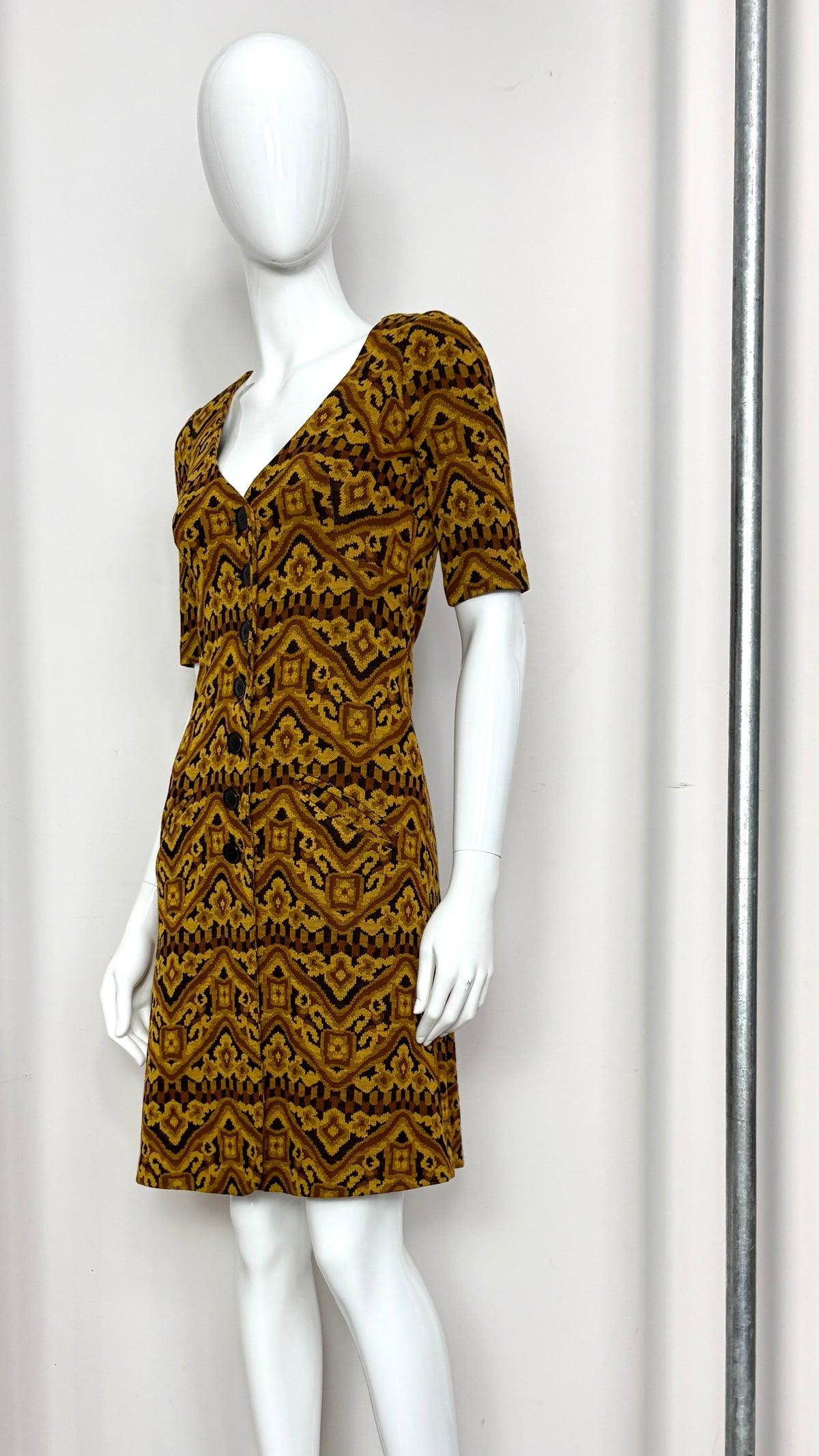 Biba 1969 tapestry weave jersey dress