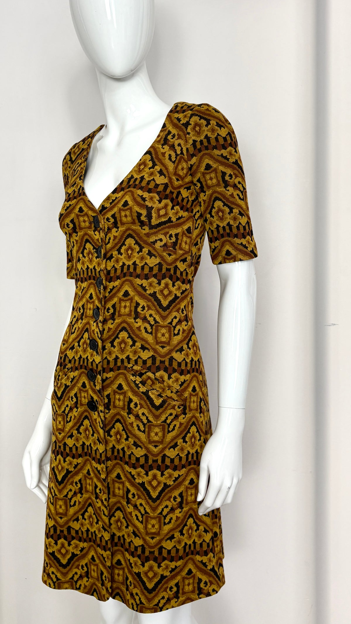 Biba 1969 tapestry weave jersey dress