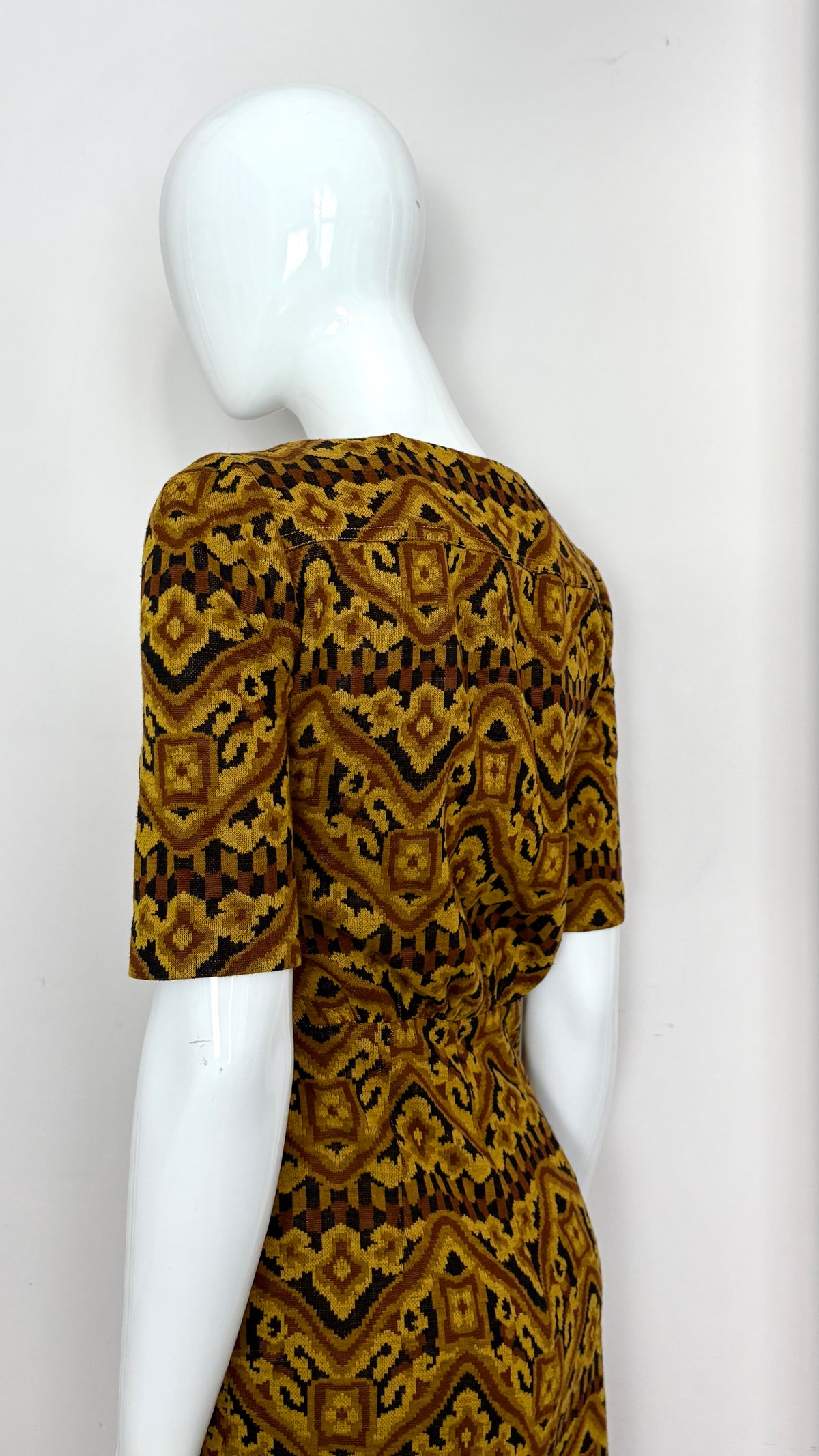 Biba 1969 tapestry weave jersey dress