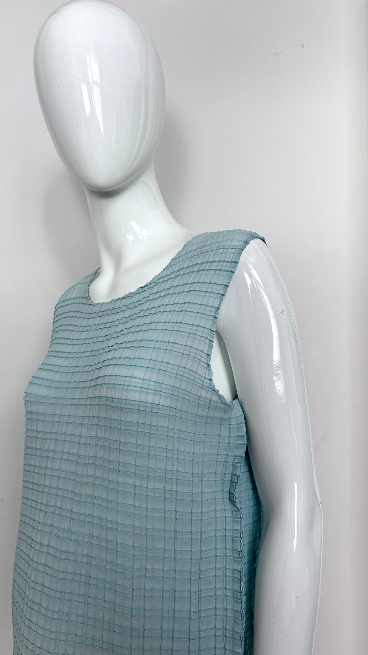 Issey Miyake pleated baby blue vest