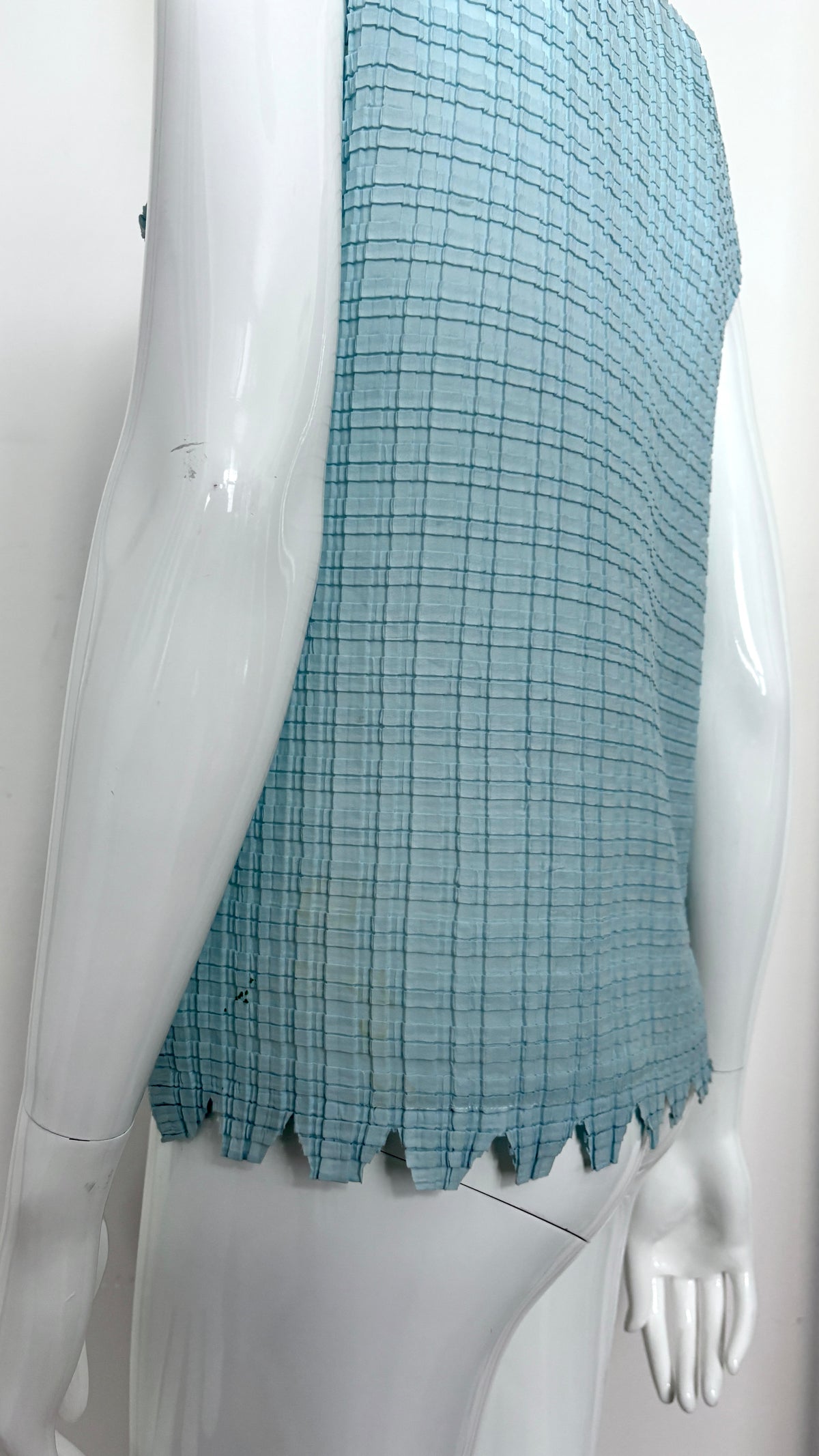 Issey Miyake pleated baby blue vest