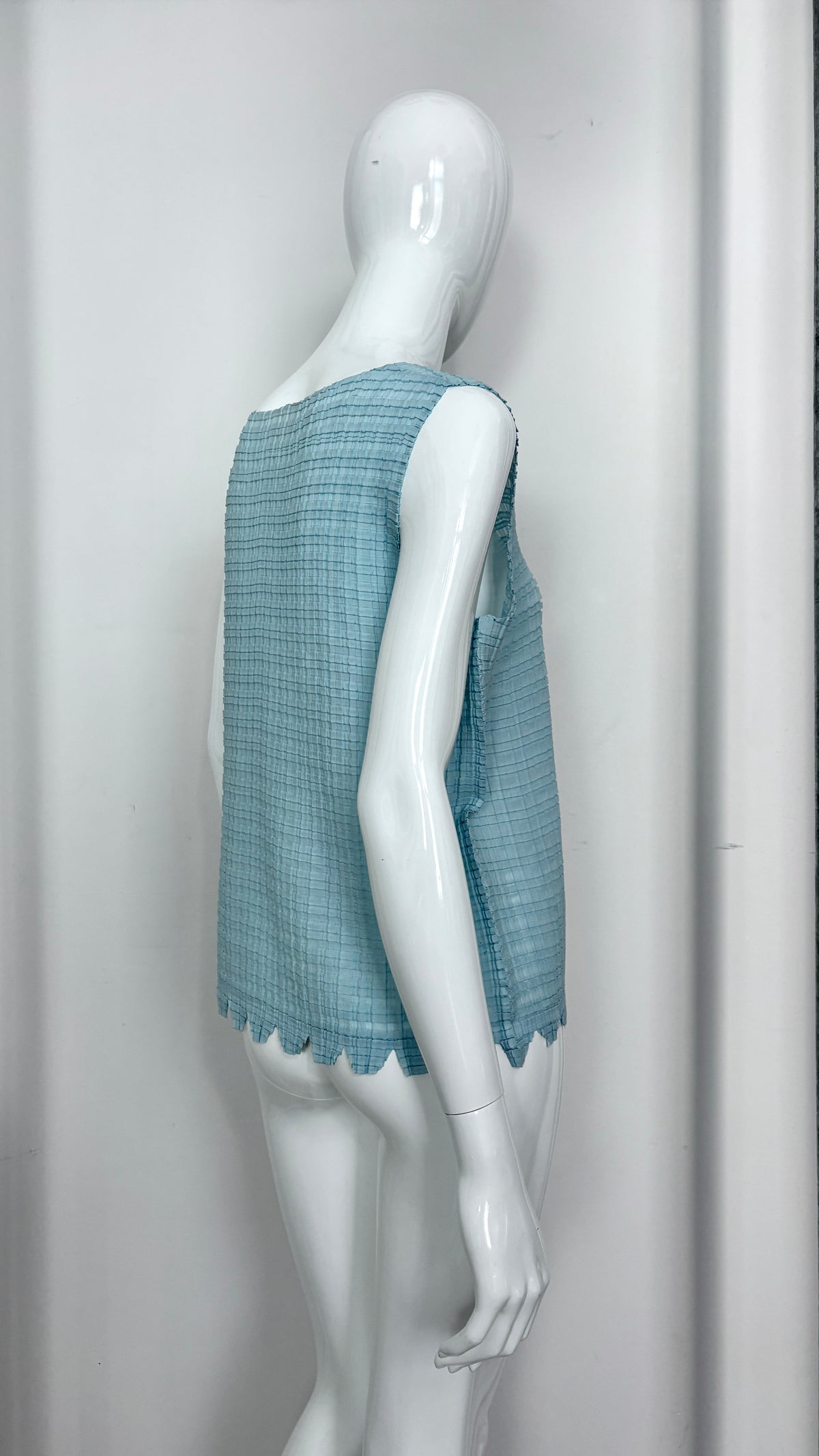 Issey Miyake pleated baby blue vest