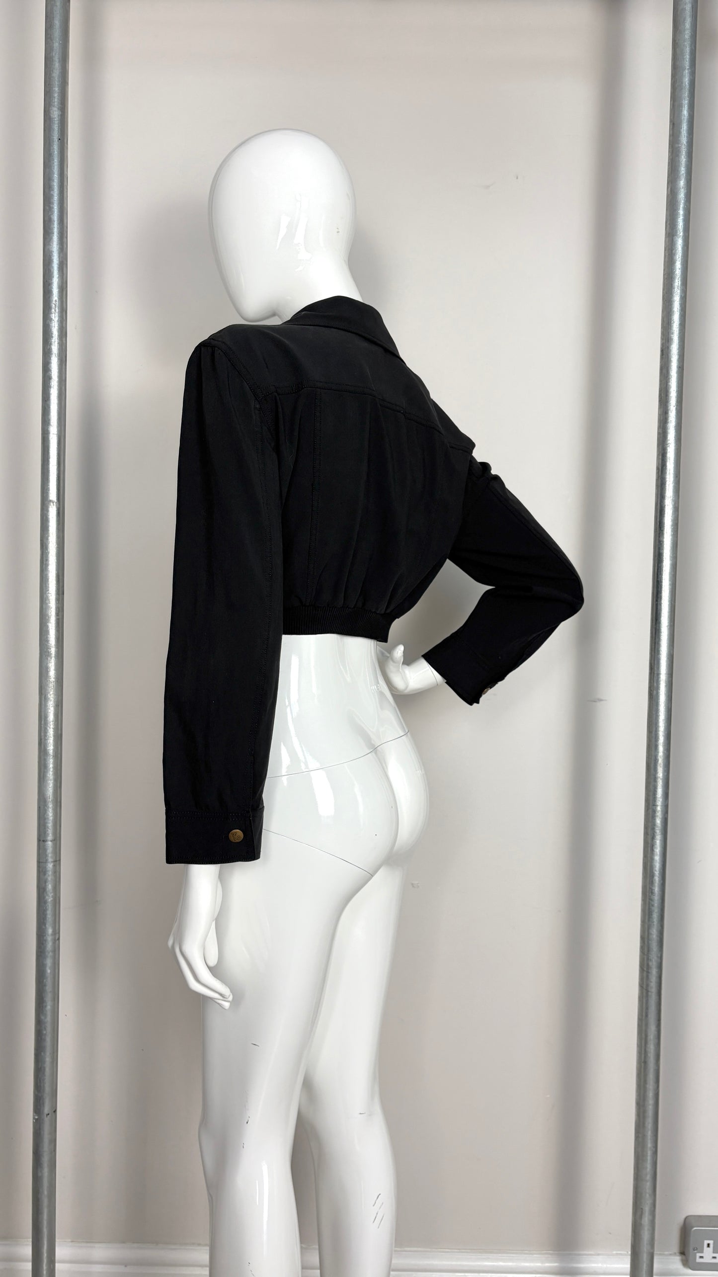 John Galliano cropped bomber jacket with disappearing lapel