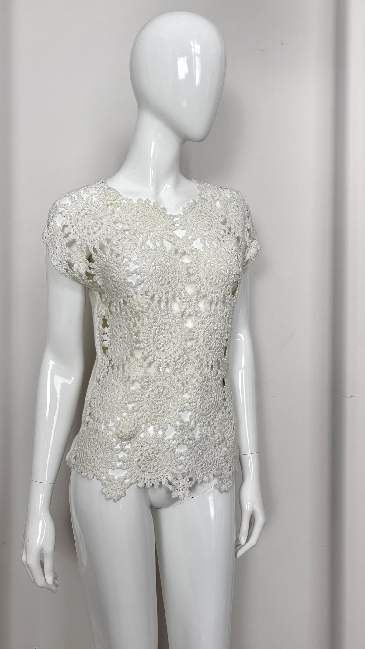 Comme des Garcons crochet front blouse