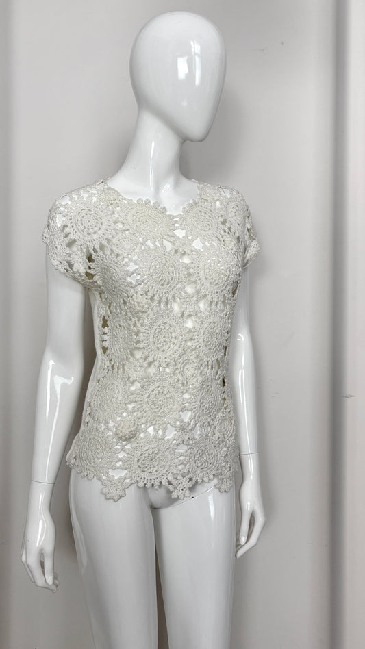 Comme des Garcons crochet front blouse