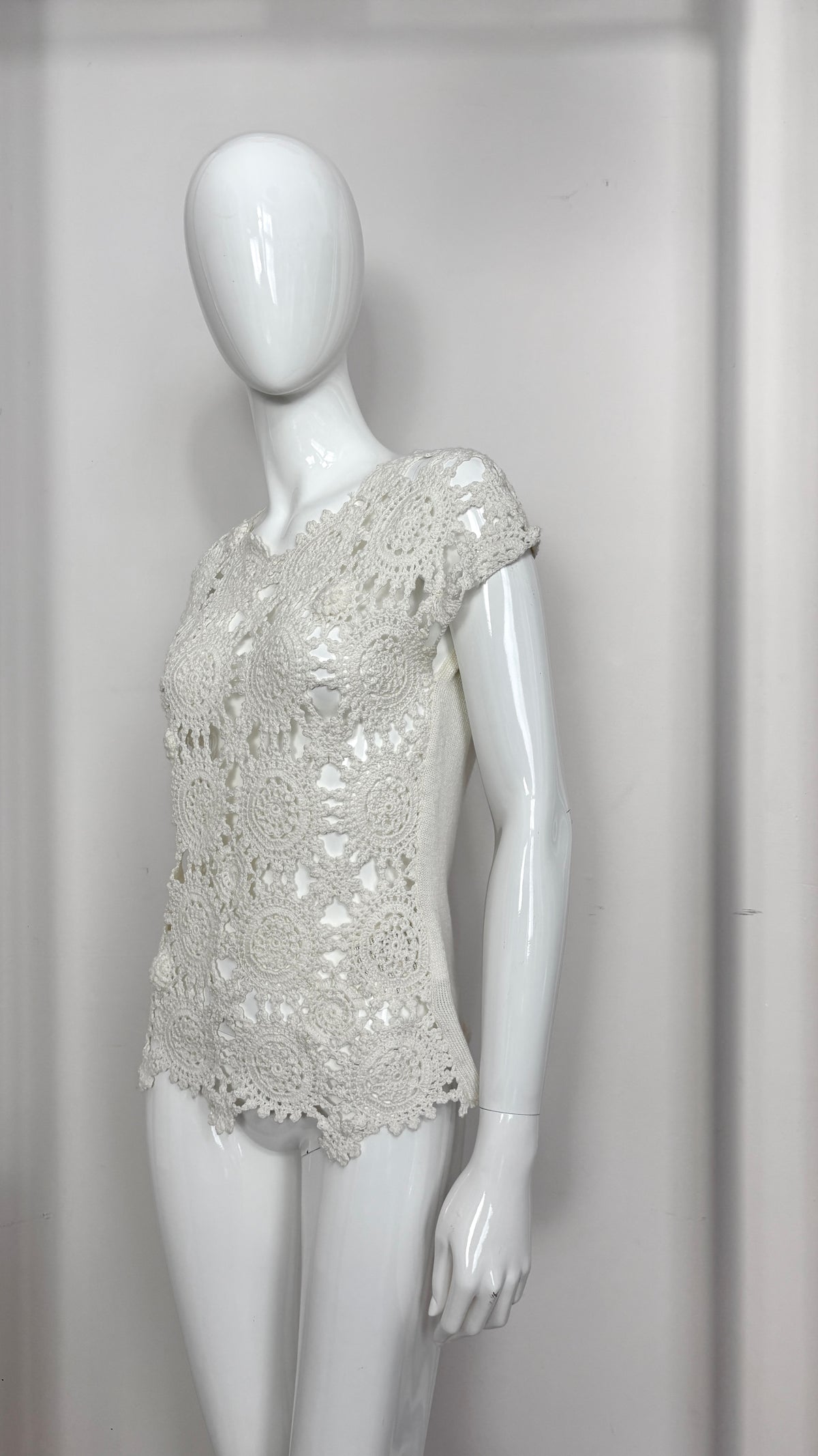 Comme des Garcons crochet front blouse