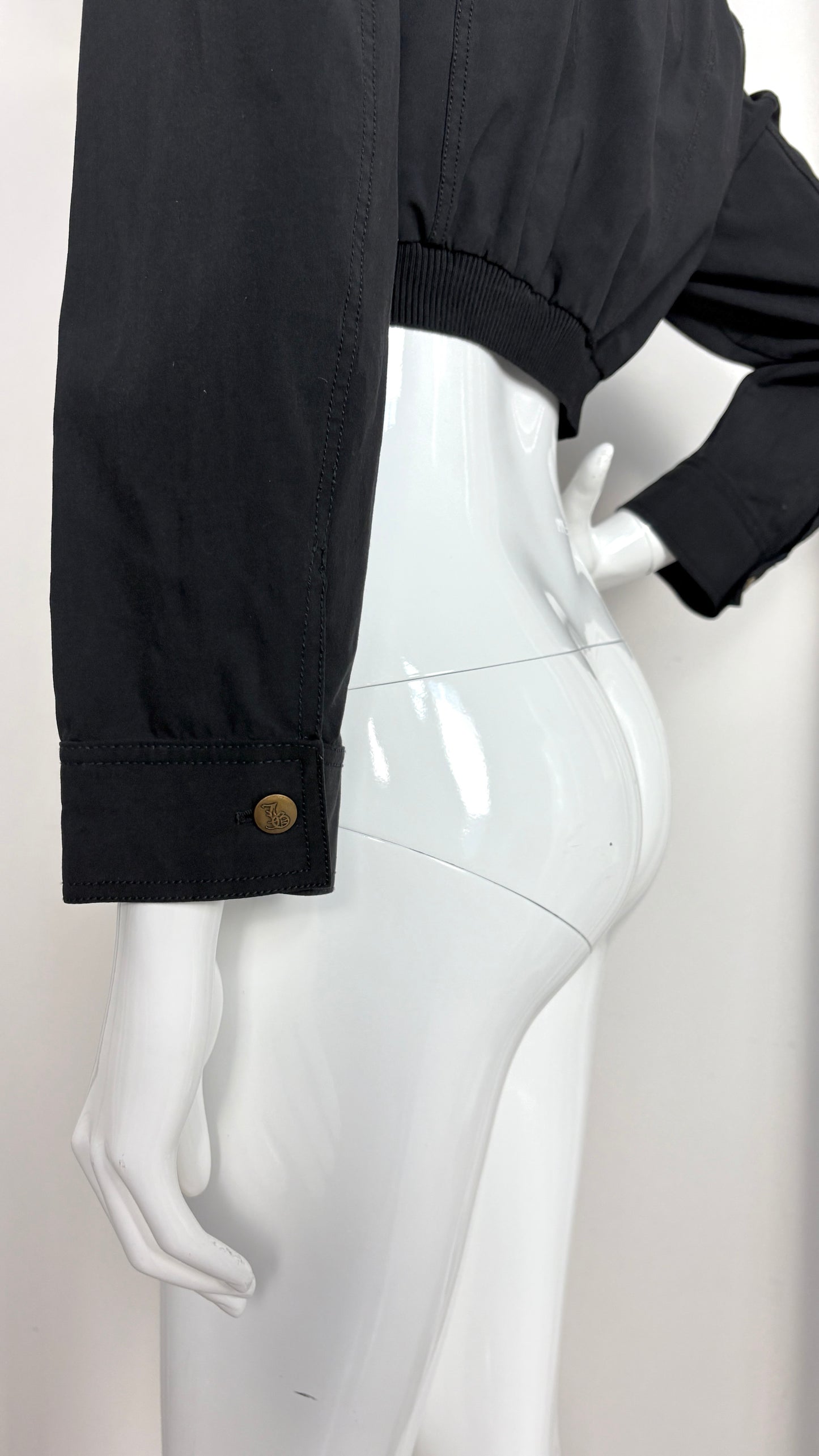 John Galliano cropped bomber jacket with disappearing lapel