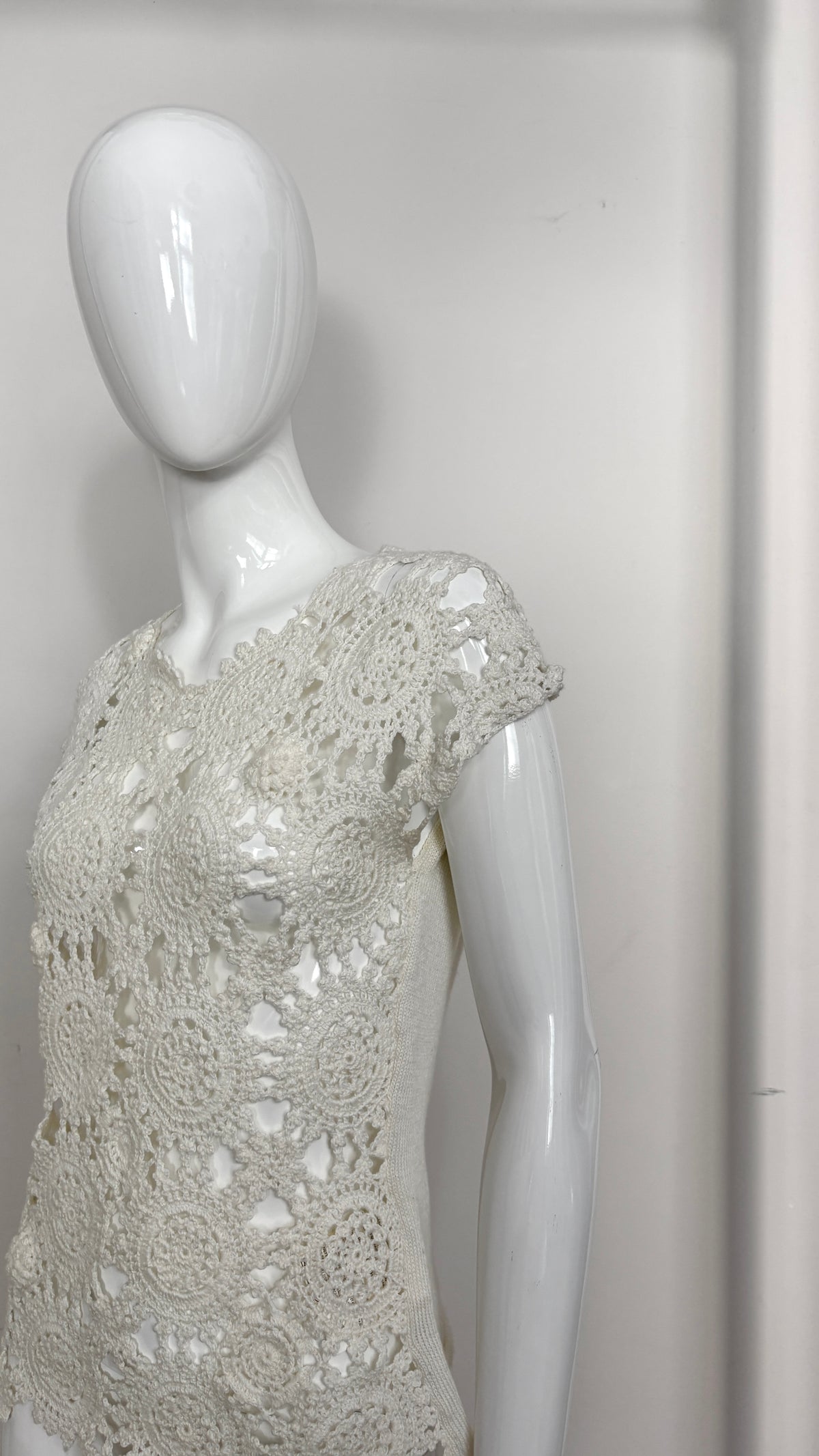 Comme des Garcons crochet front blouse