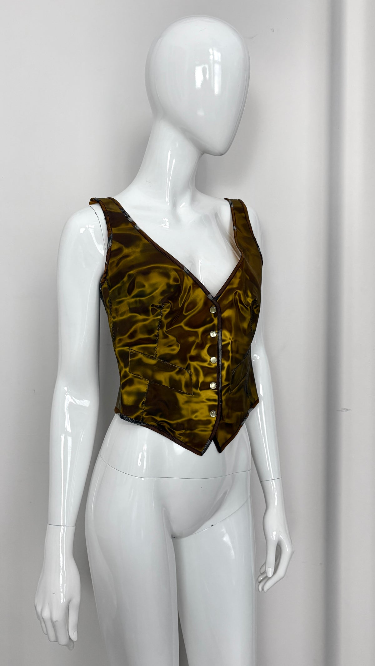 Jean Paul Gaultier Hologram Rigid Moire vest