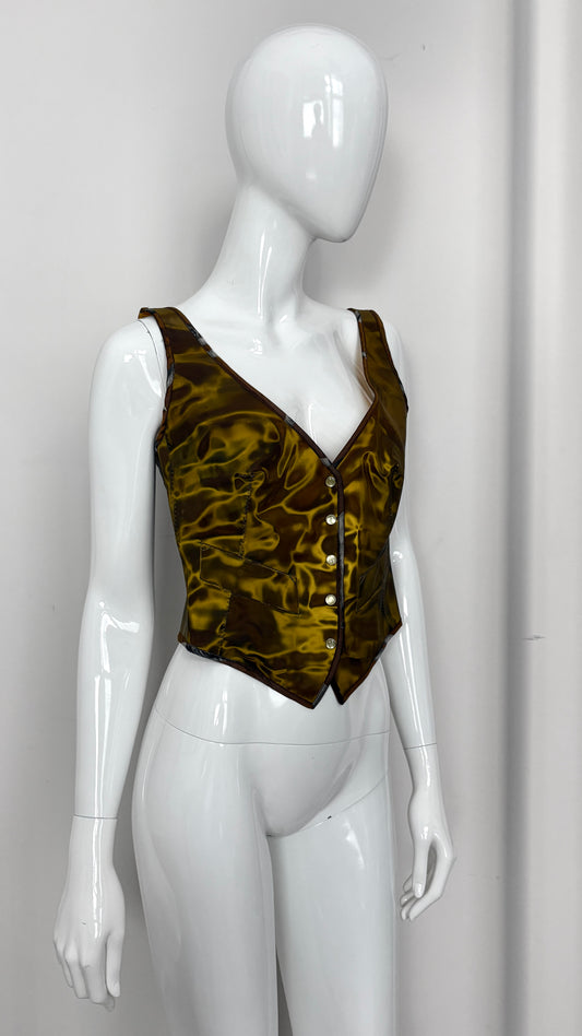 Jean Paul Gaultier Hologram Rigid Moire vest
