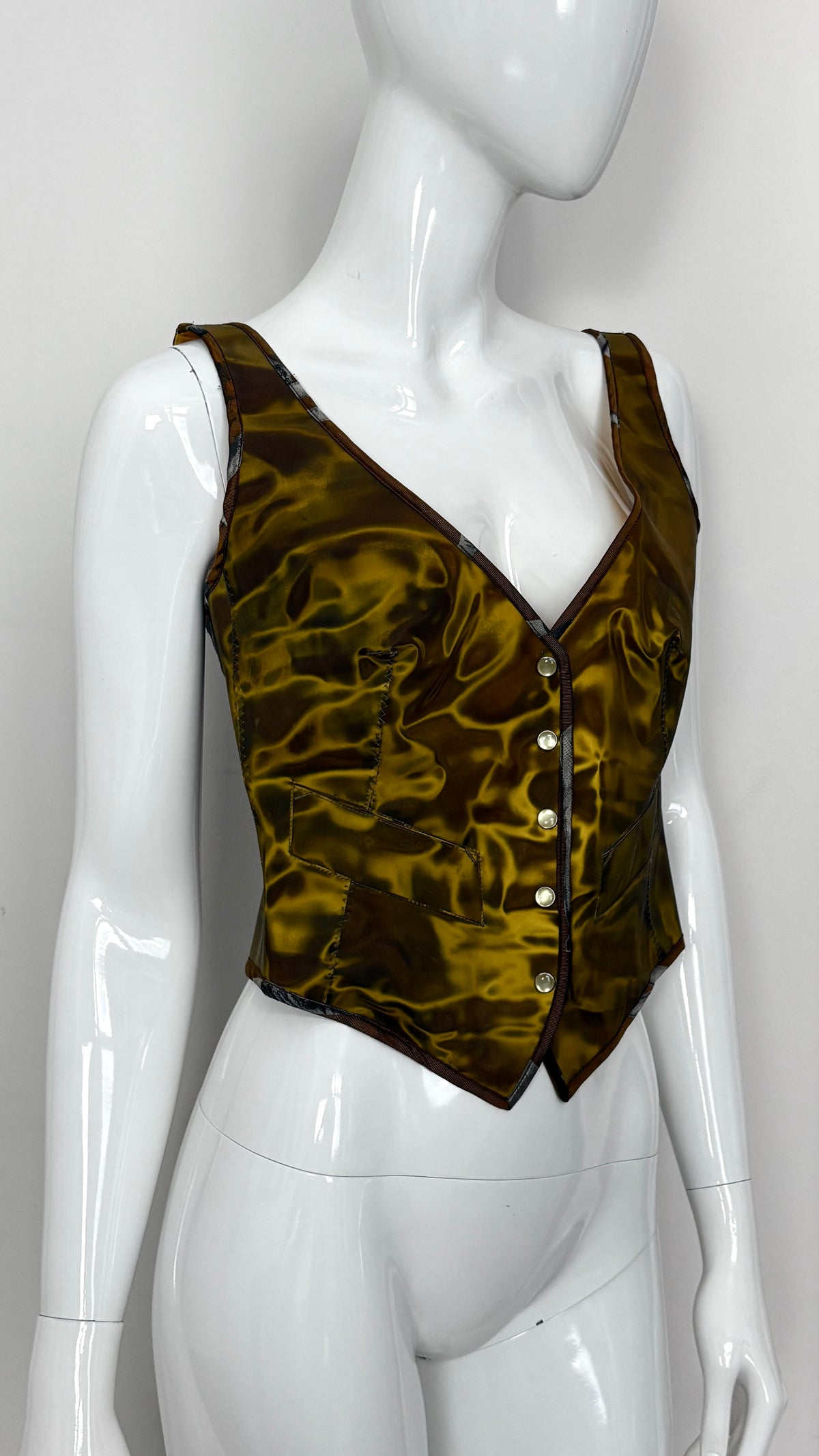 Jean Paul Gaultier Hologram Rigid Moire vest