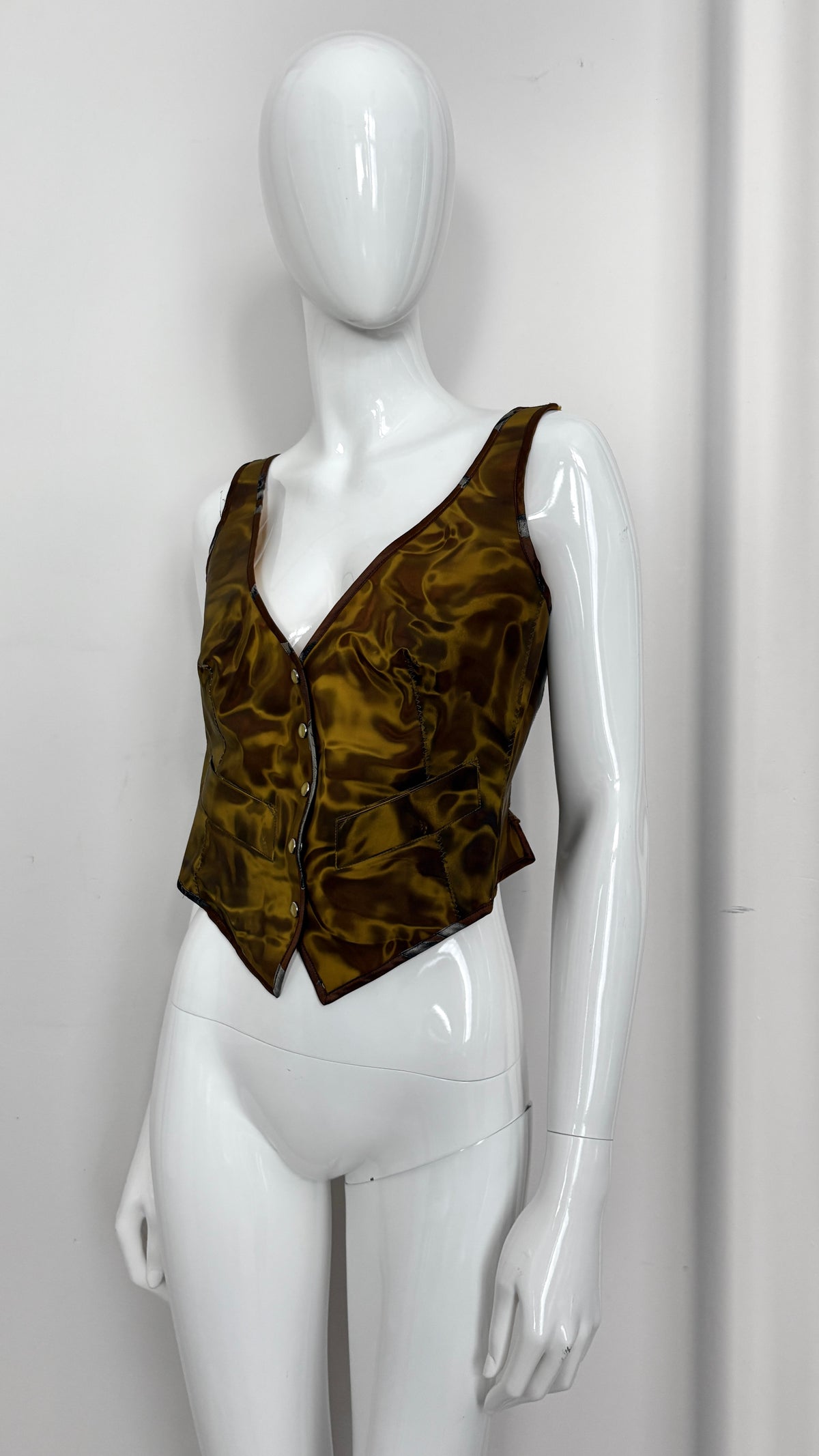 Jean Paul Gaultier Hologram Rigid Moire vest