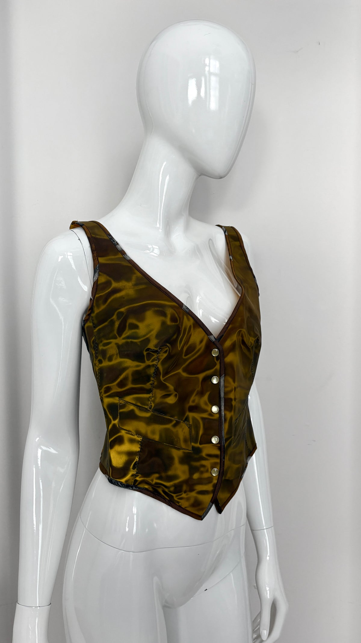 Jean Paul Gaultier Hologram Rigid Moire vest