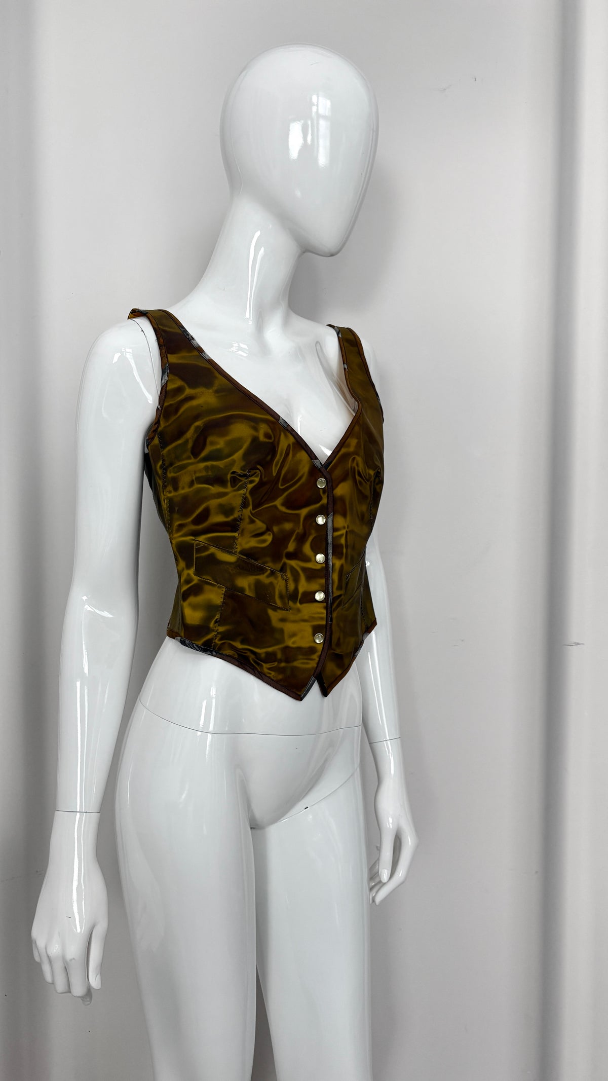 Jean Paul Gaultier Hologram Rigid Moire vest