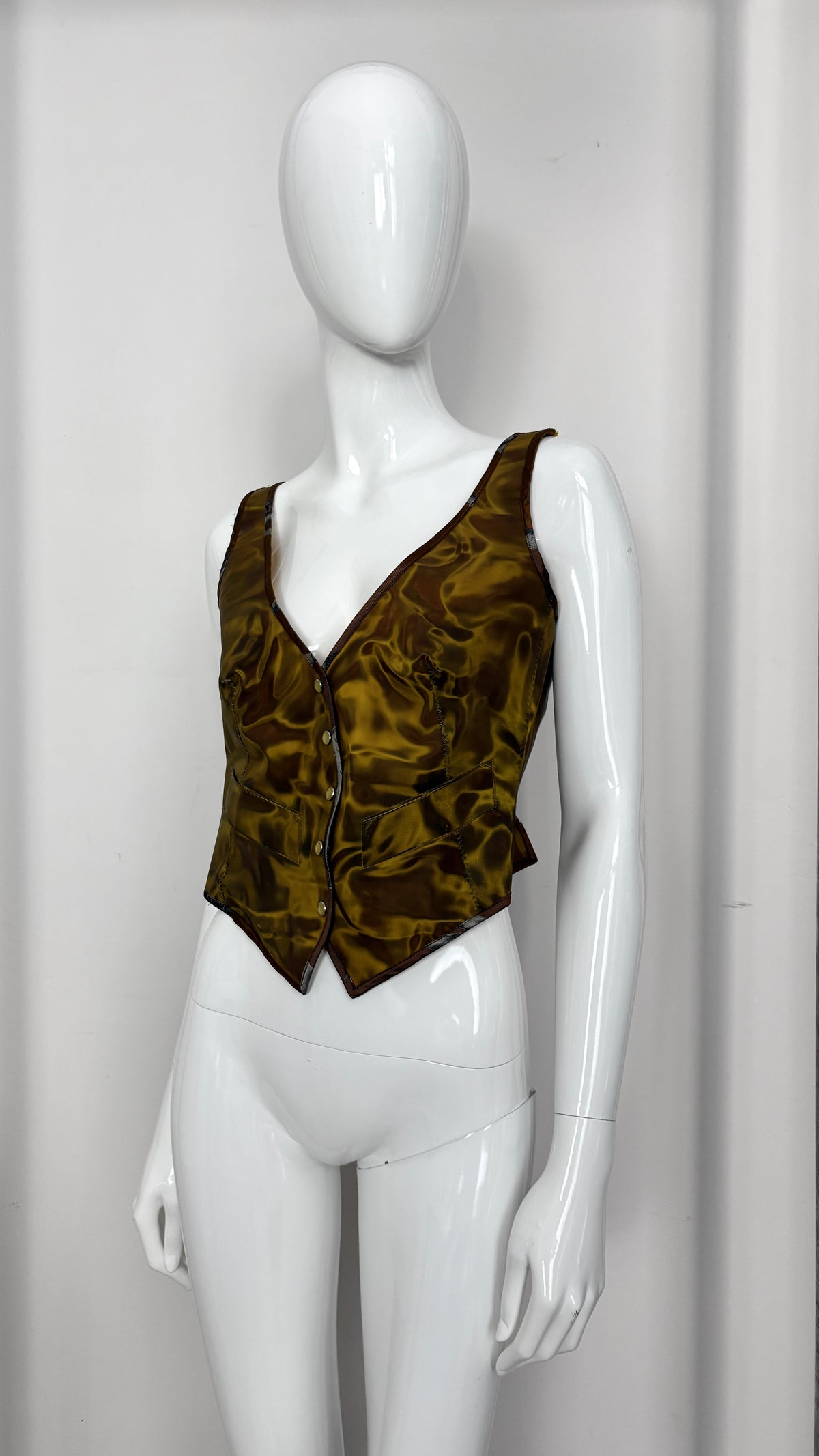 Jean Paul Gaultier Hologram Rigid Moire vest