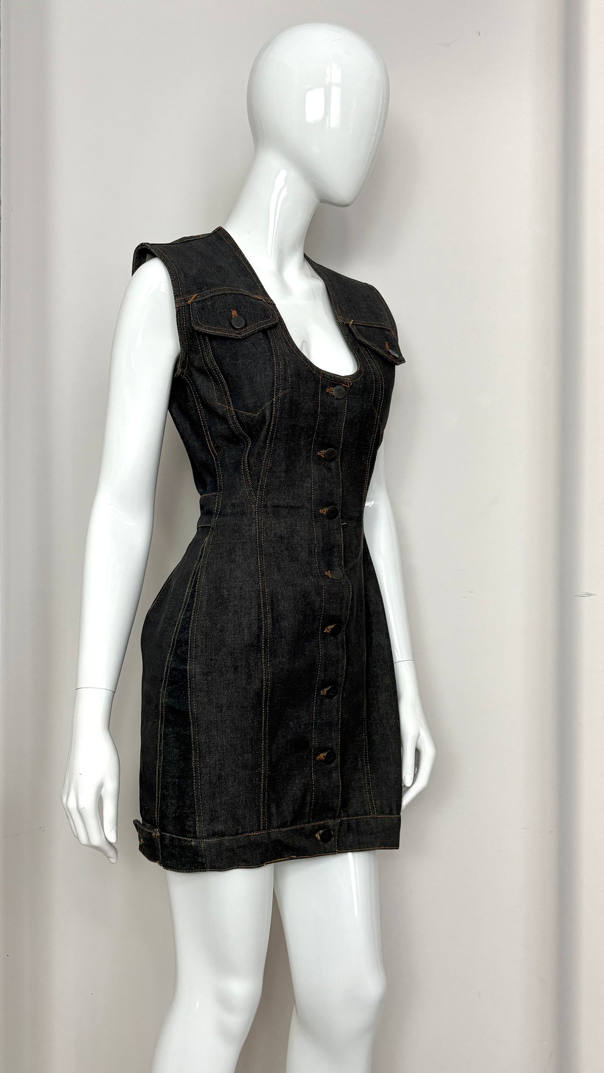 Junior Gaultier S/S 1988 hourglass denim dress
