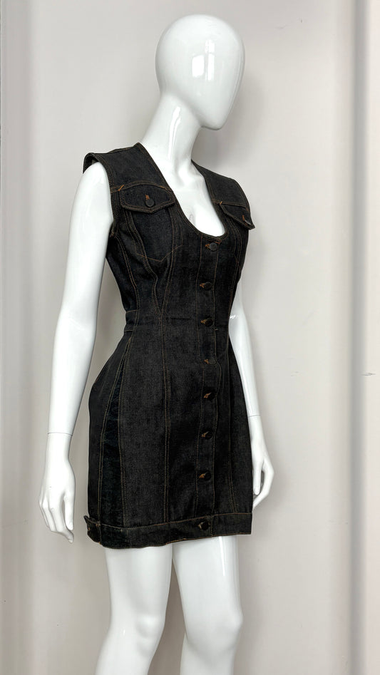 Junior Gaultier S/S 1988 hourglass denim dress