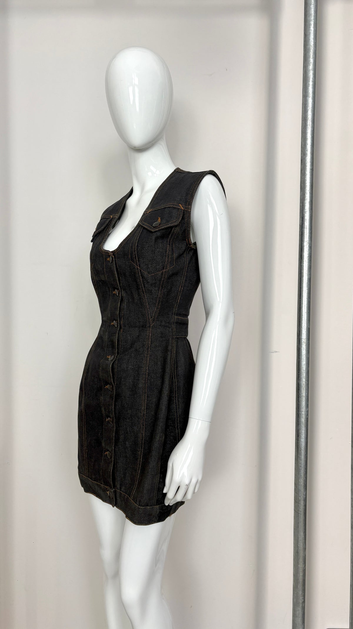 Junior Gaultier S/S 1988 hourglass denim dress