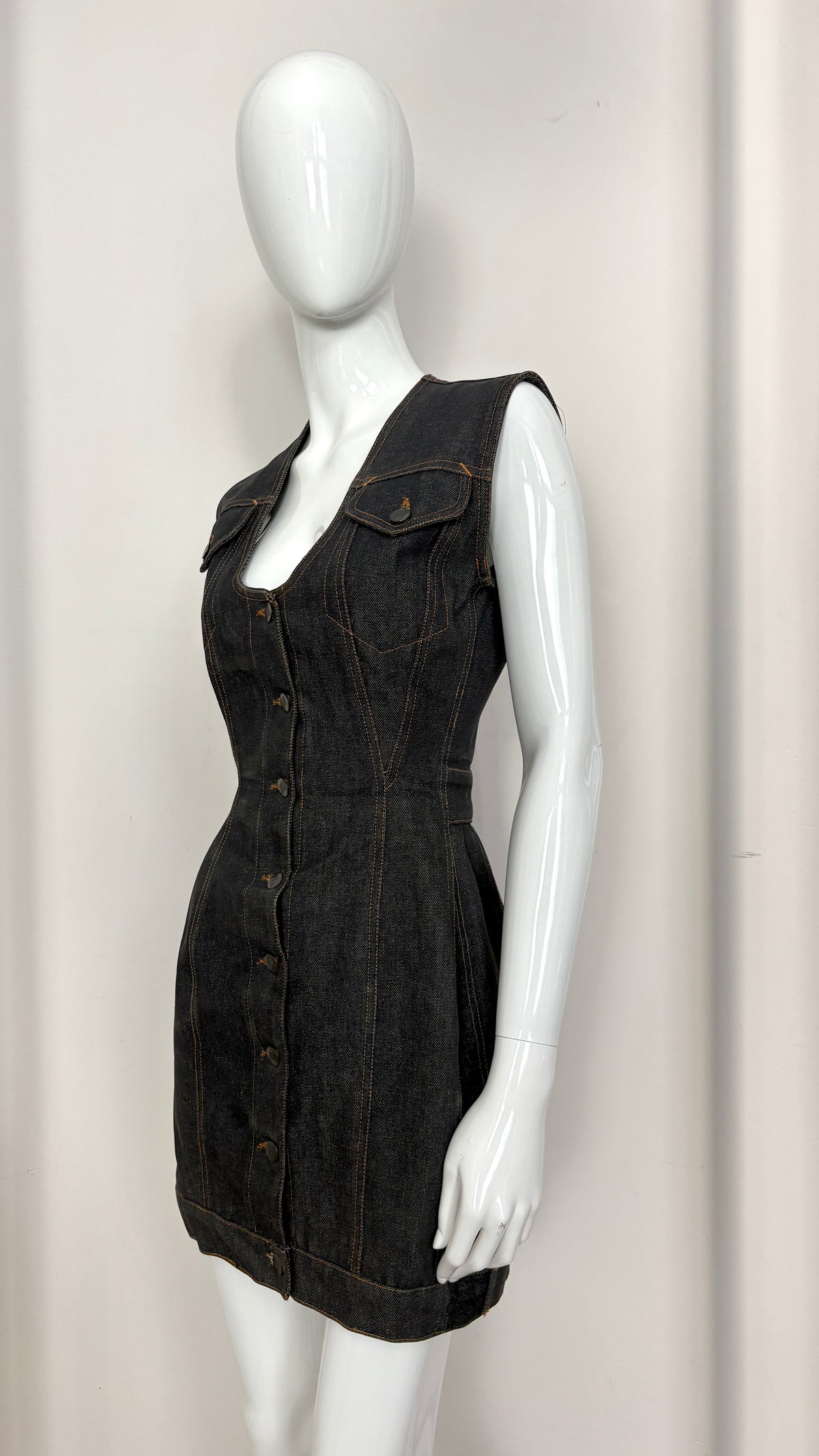 Junior Gaultier S/S 1988 hourglass denim dress