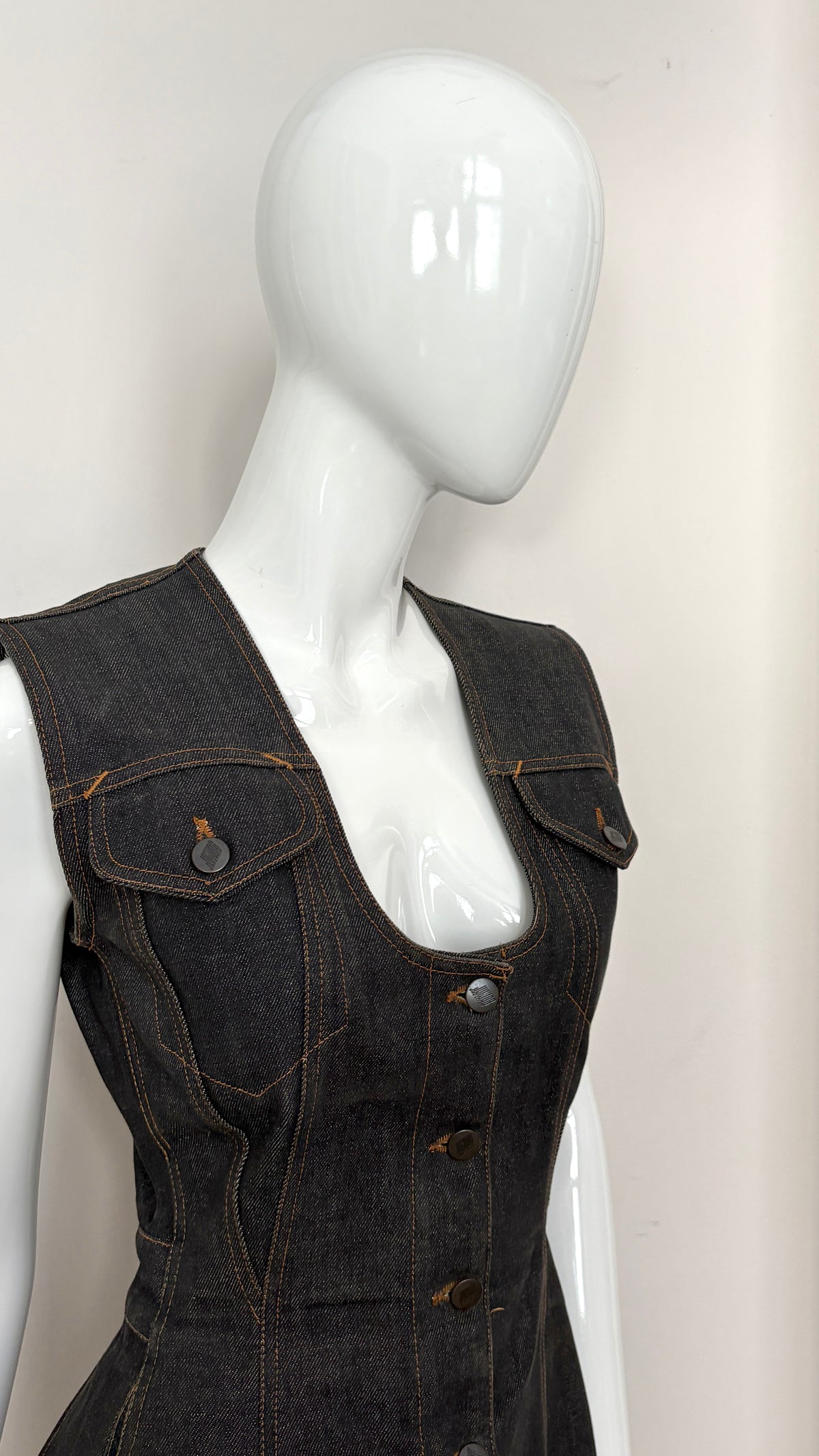 Junior Gaultier S/S 1988 hourglass denim dress