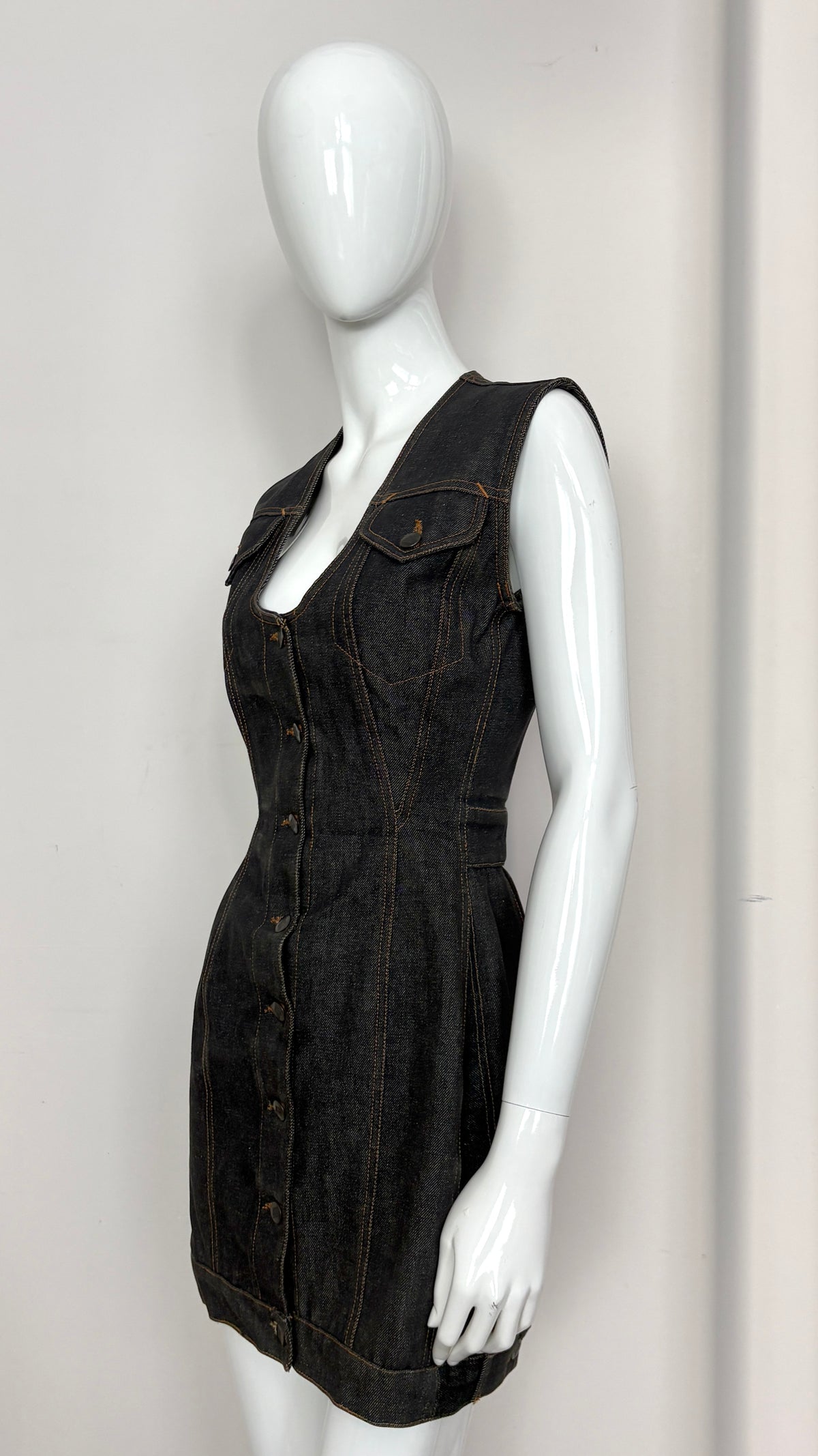 Junior Gaultier S/S 1988 hourglass denim dress