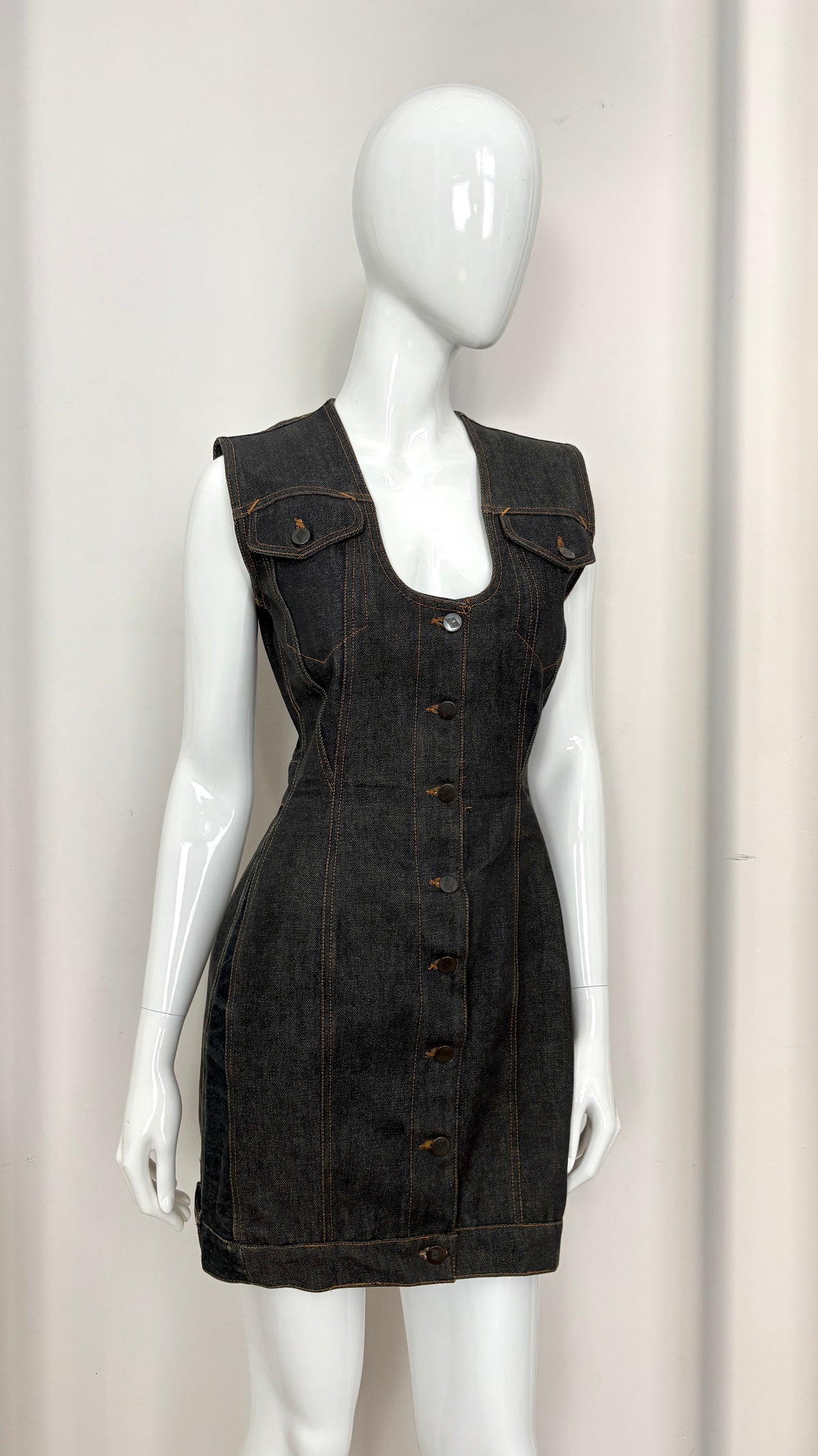 Junior Gaultier S/S 1988 hourglass denim dress