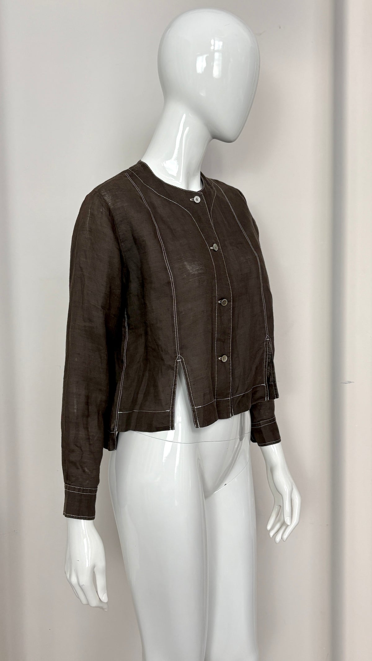 Comme des Garcons 80's blouse with contrast stitching