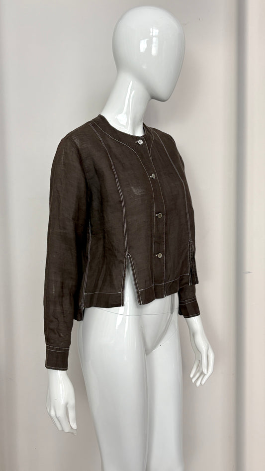 Comme des Garcons 80's blouse with contrast stitching