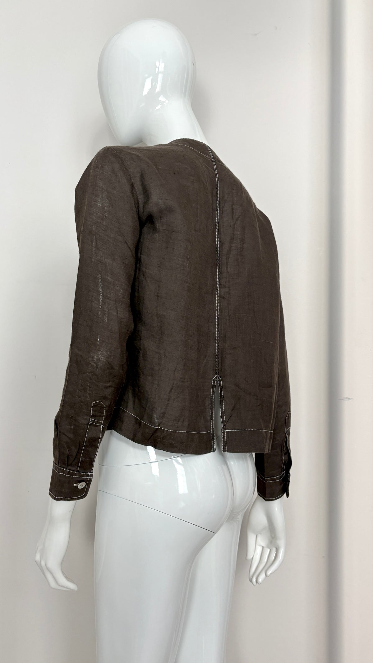 Comme des Garcons 80's blouse with contrast stitching
