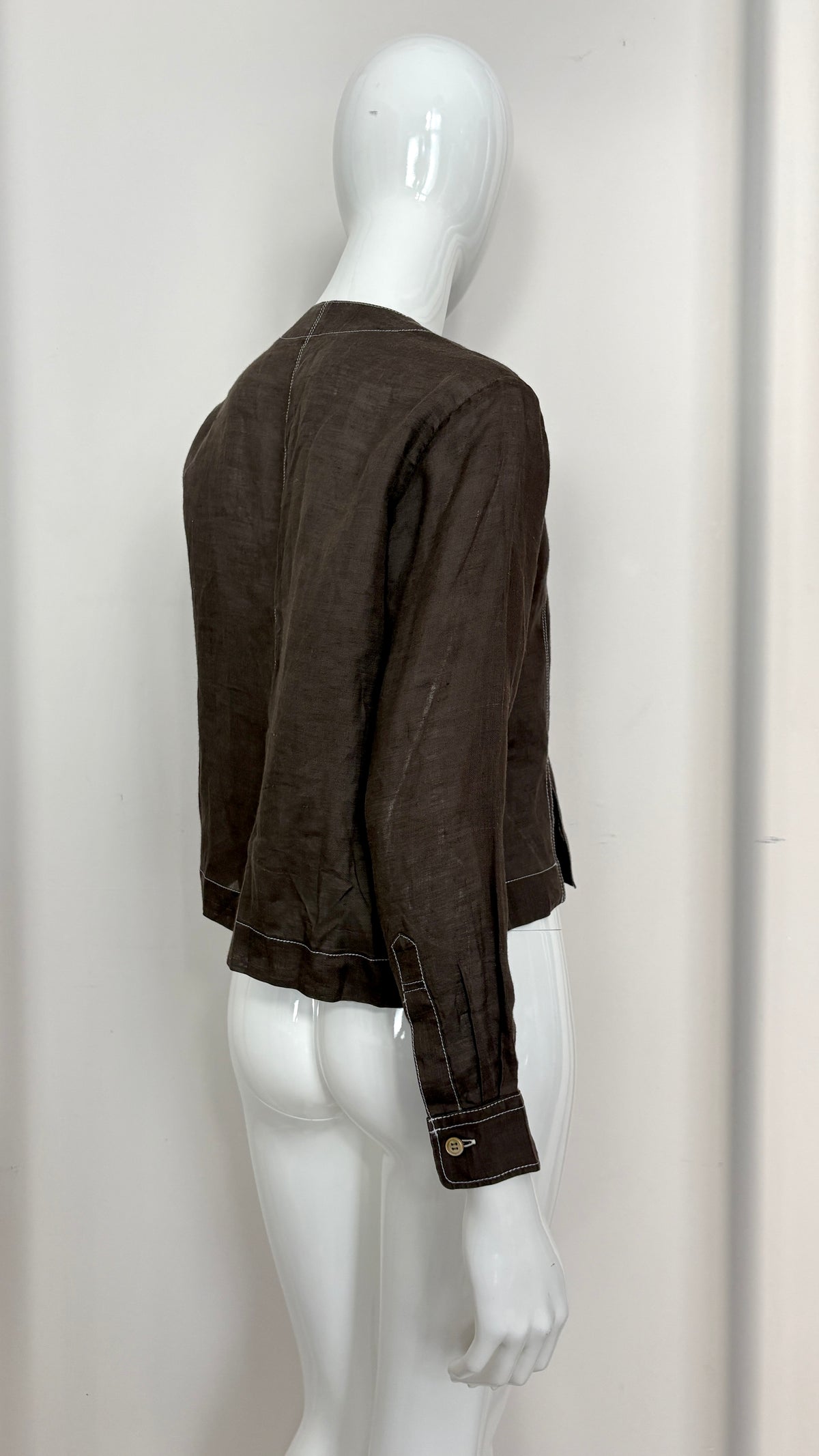 Comme des Garcons 80's blouse with contrast stitching