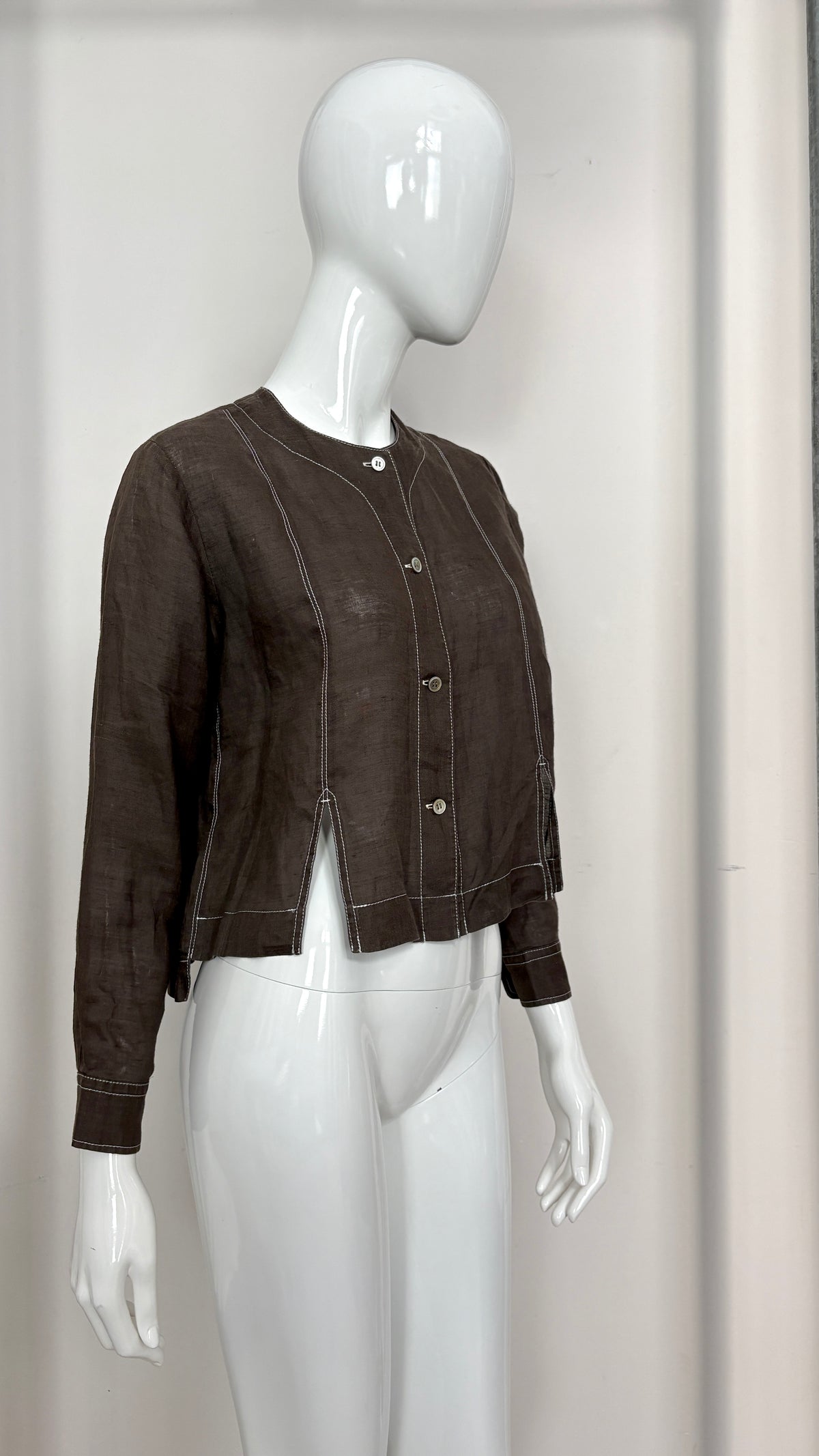 Comme des Garcons 80's blouse with contrast stitching